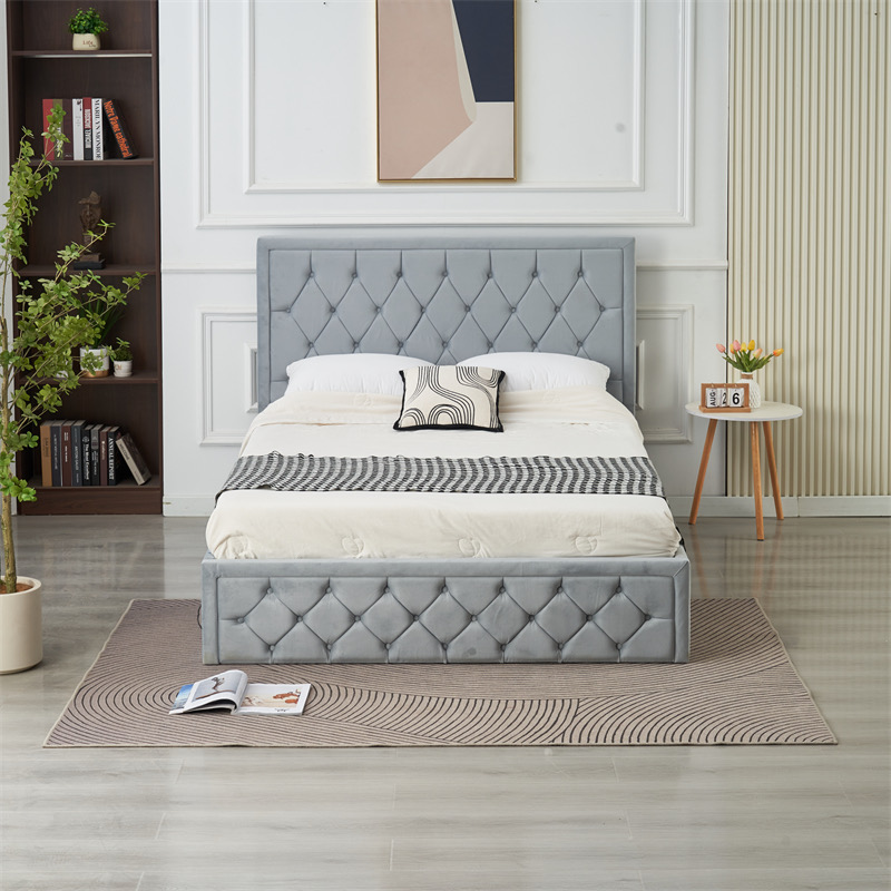 🛏️ Luxury Bed with Built-in Storage