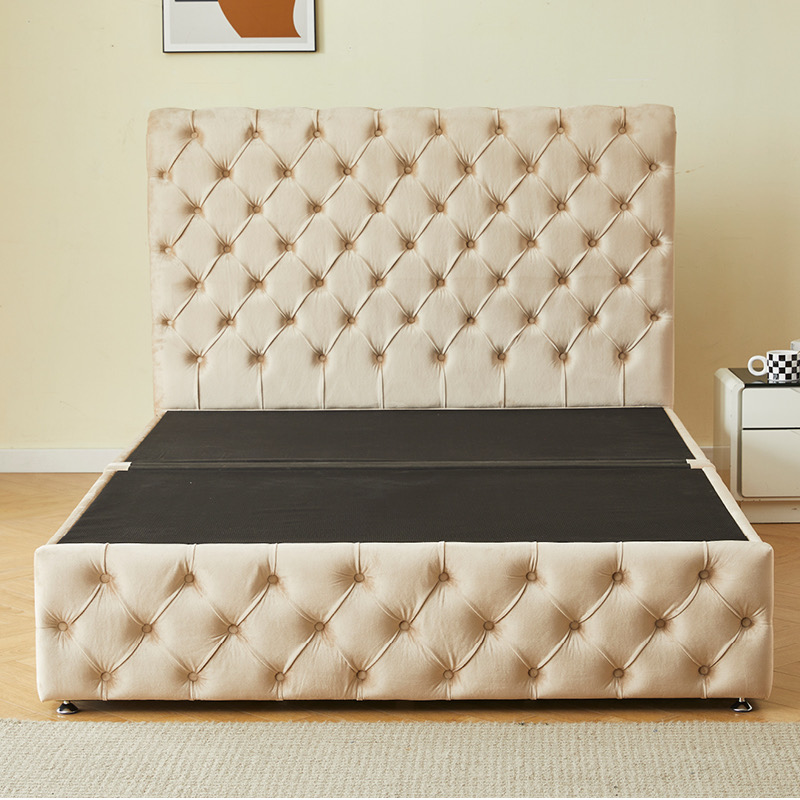 🛏️ Luxury Velvet Storage Bed 