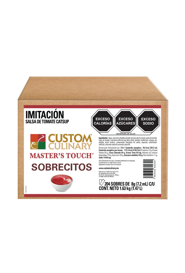 Caja de Salsa Tipo Catsup - 204 Sobrecitos  