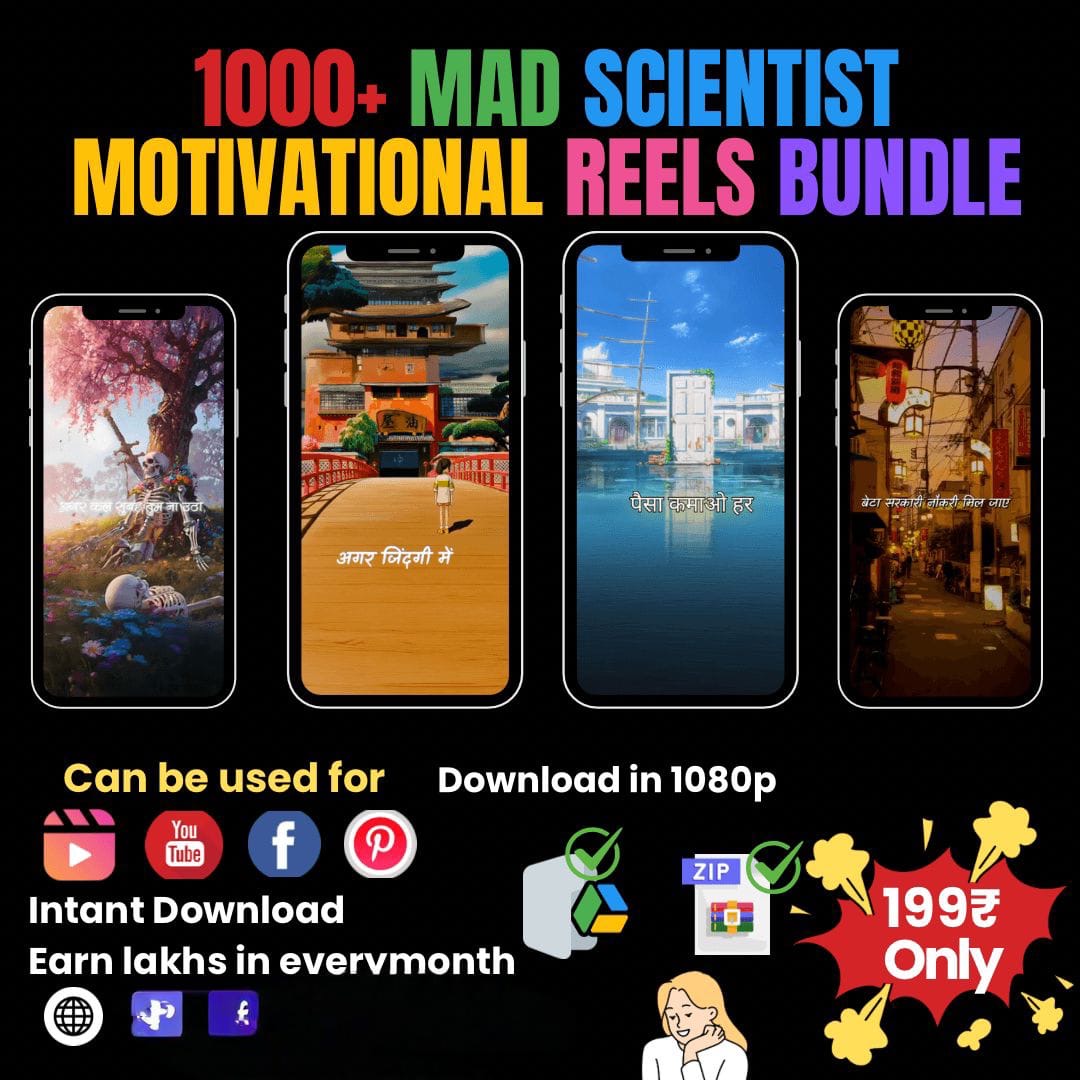 1000+ Mad Scientist Motivational Reels Bundle
