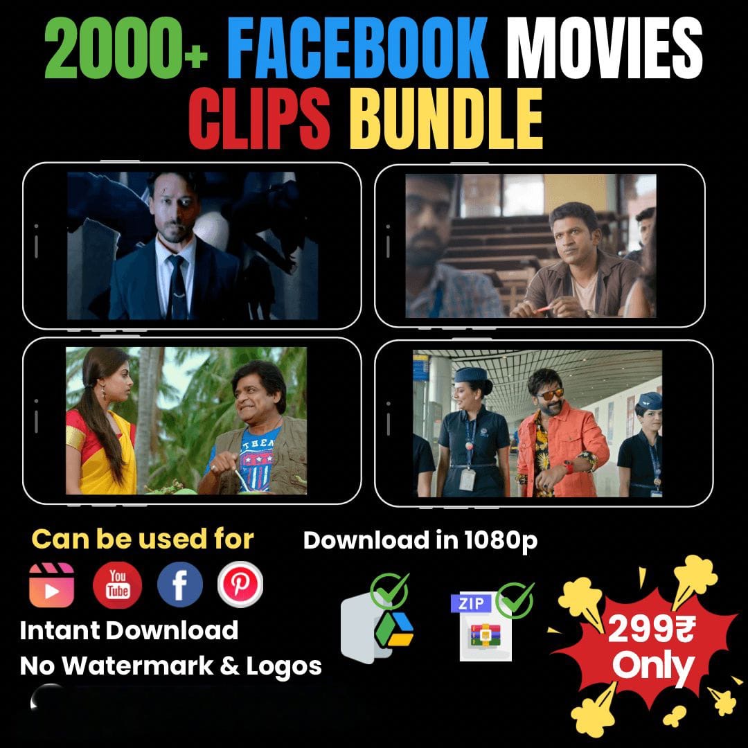 2000+ Facebook Movies Clips Bundle