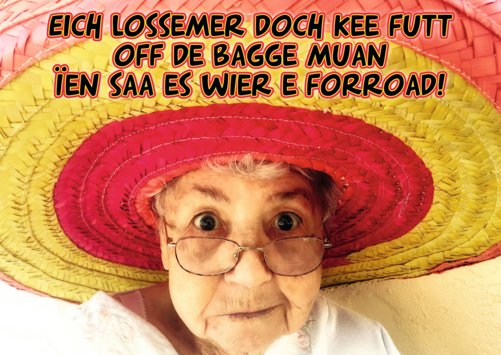 Eich lossemer doch kee .... • Grimmicher Postkarte A6