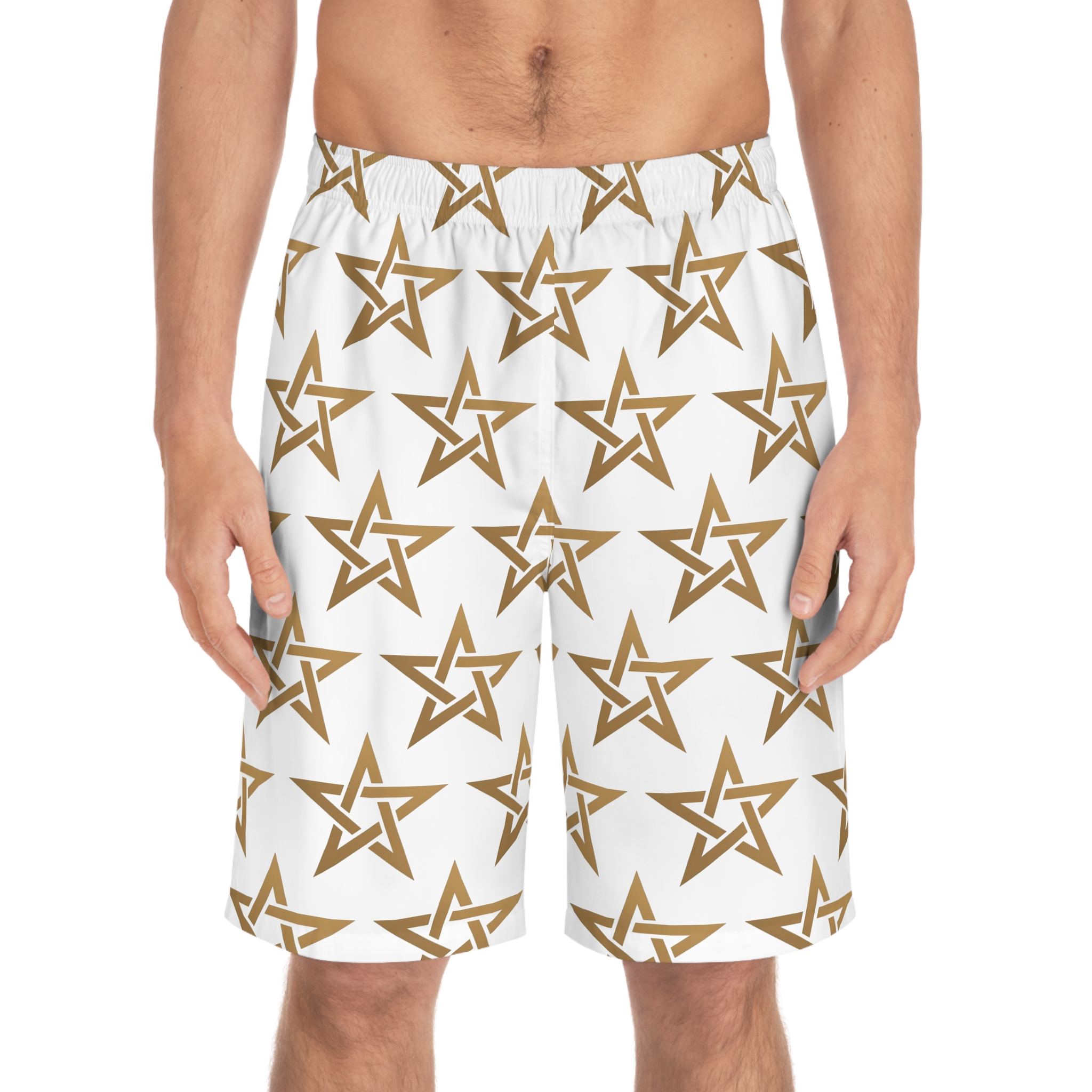 Short de bain à motif étoilé
