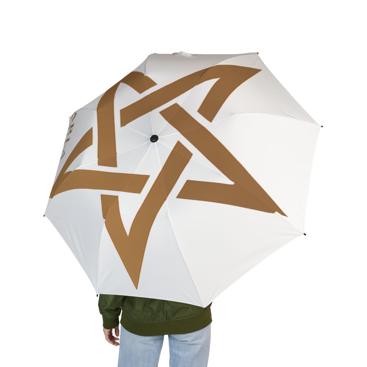 Parapluie design étoile dorée