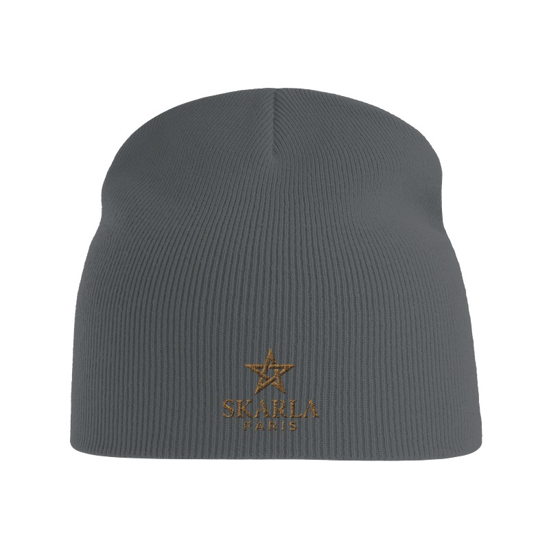 Bonnet en tricot gris