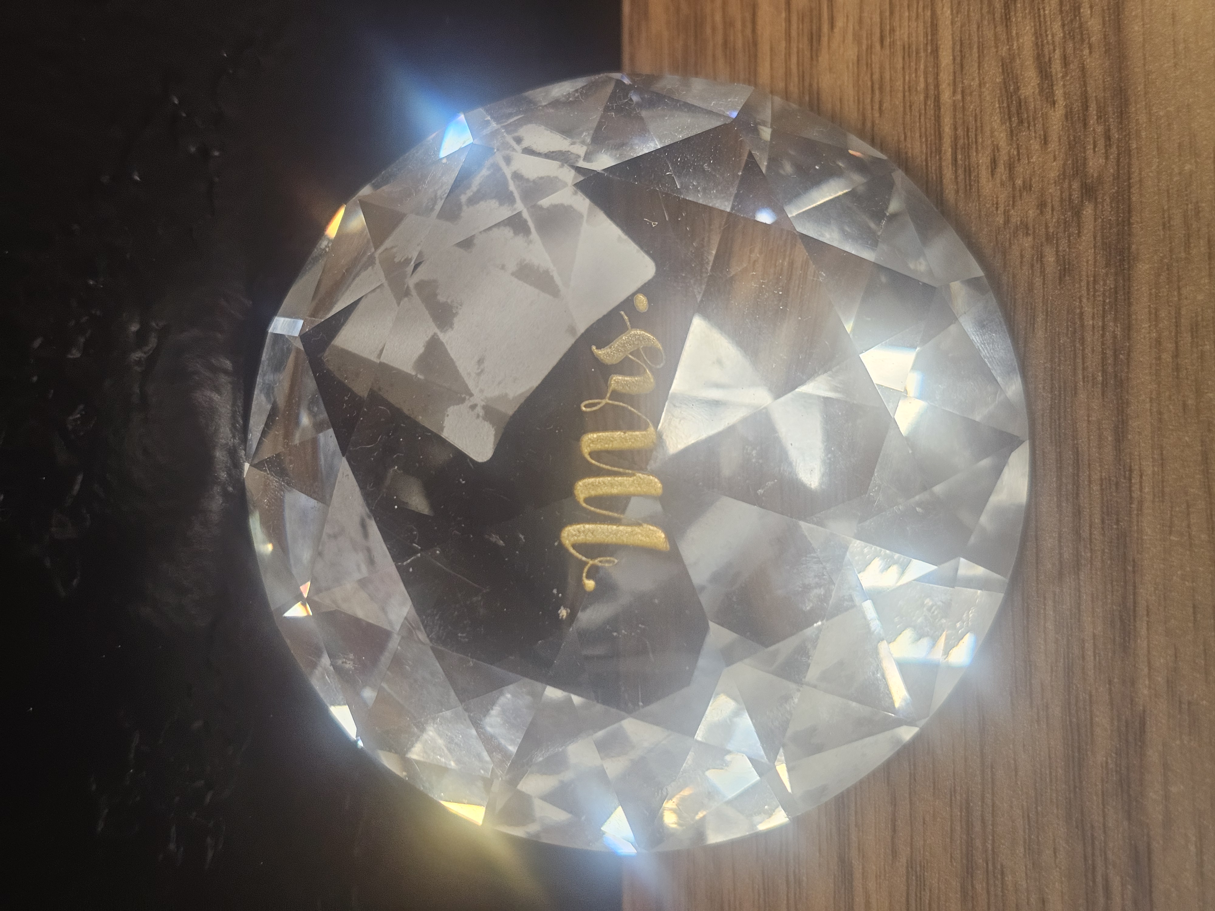 Crystal Diamond Paperweight