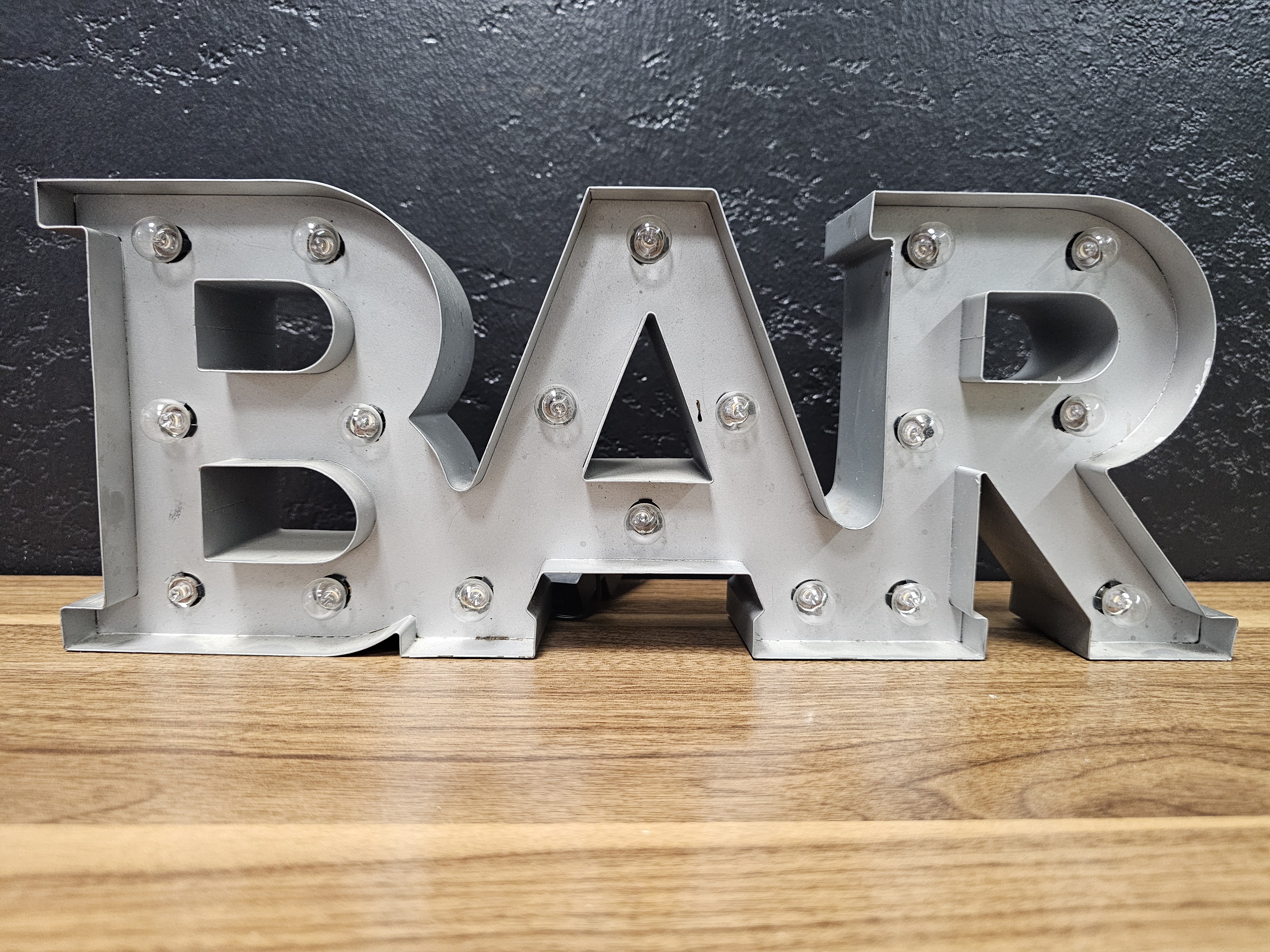Metal Light Up BAR Sign