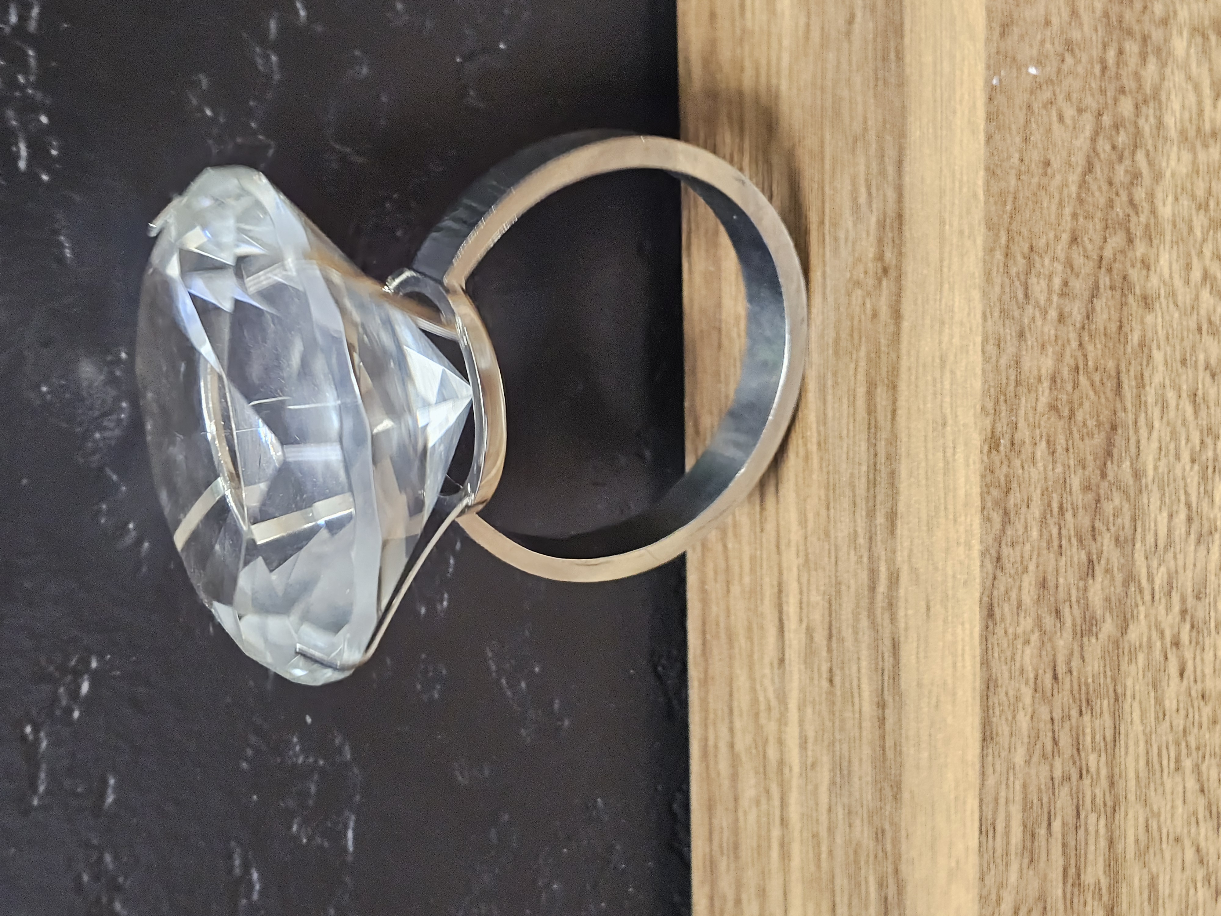 Giant Diamond Ring Paperweight