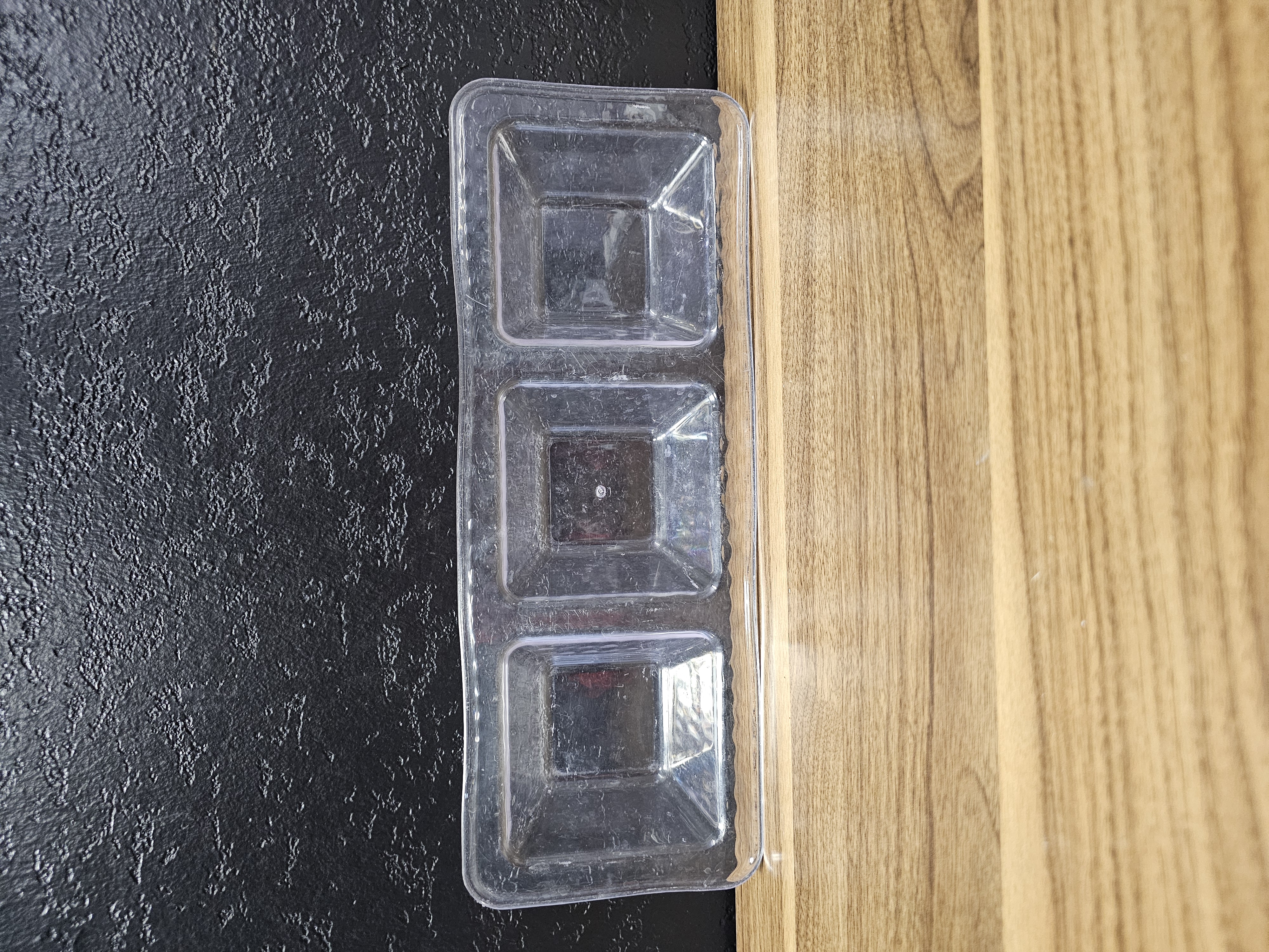 3-Compartment Plastic Tray