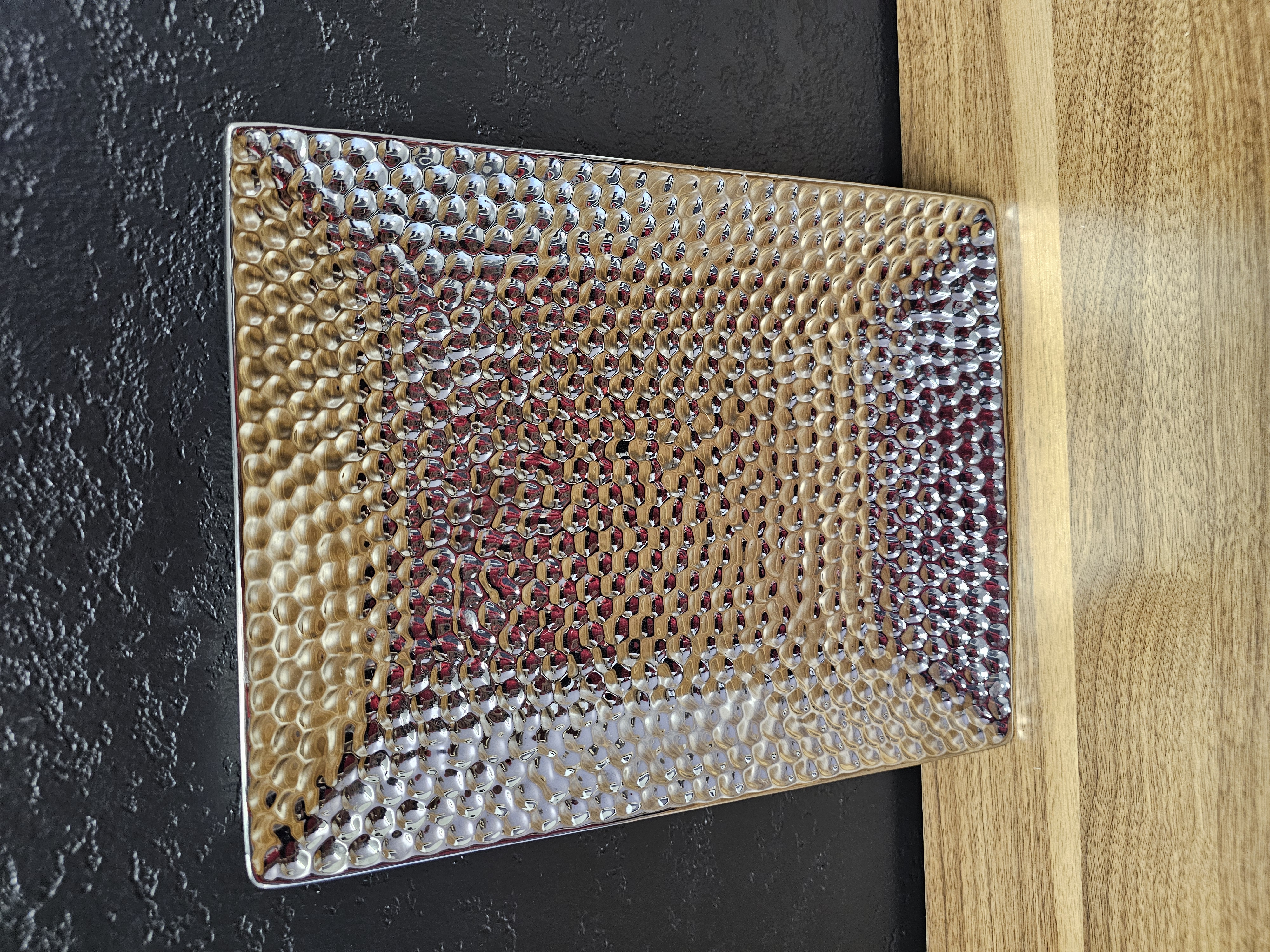 Textured Metallic Serving Tray