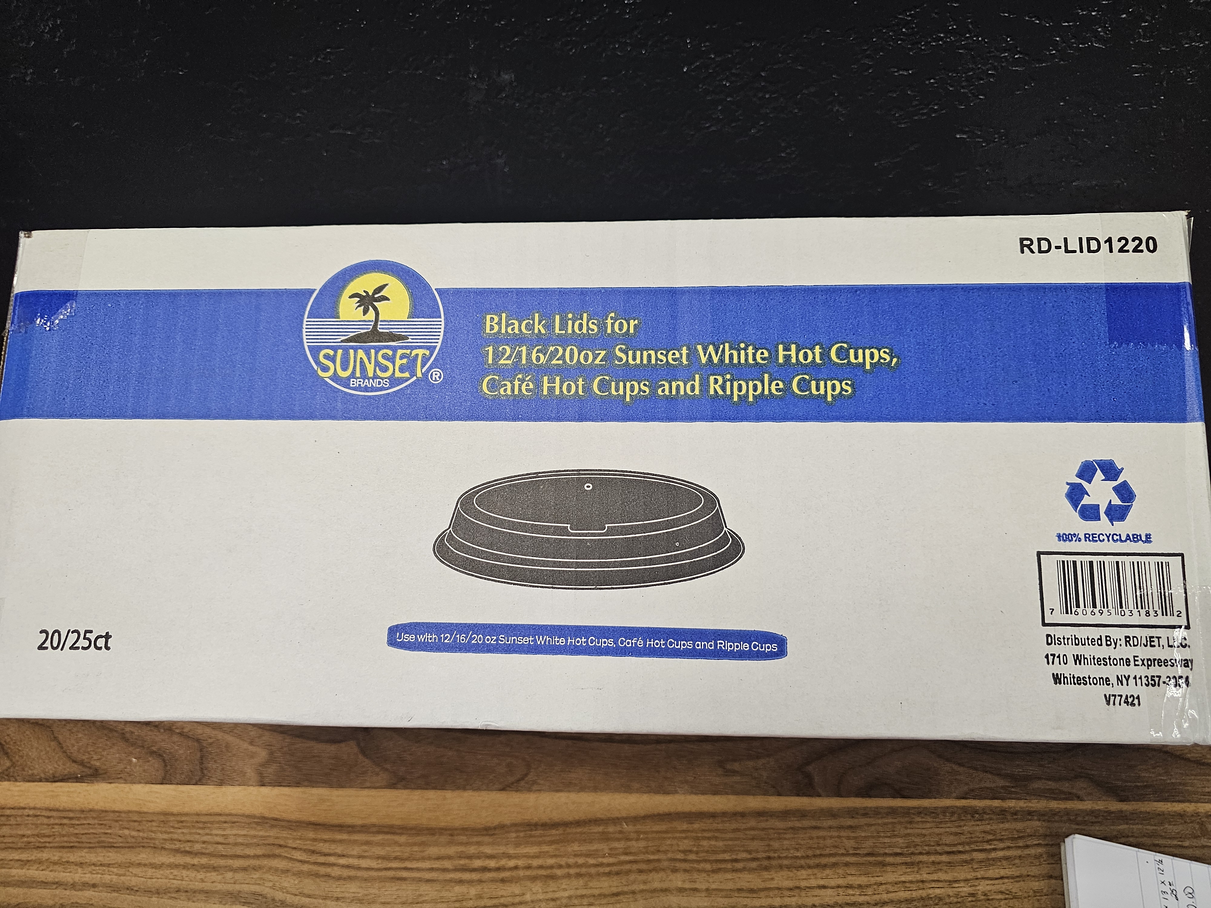 Black Lids for Hot Cups 