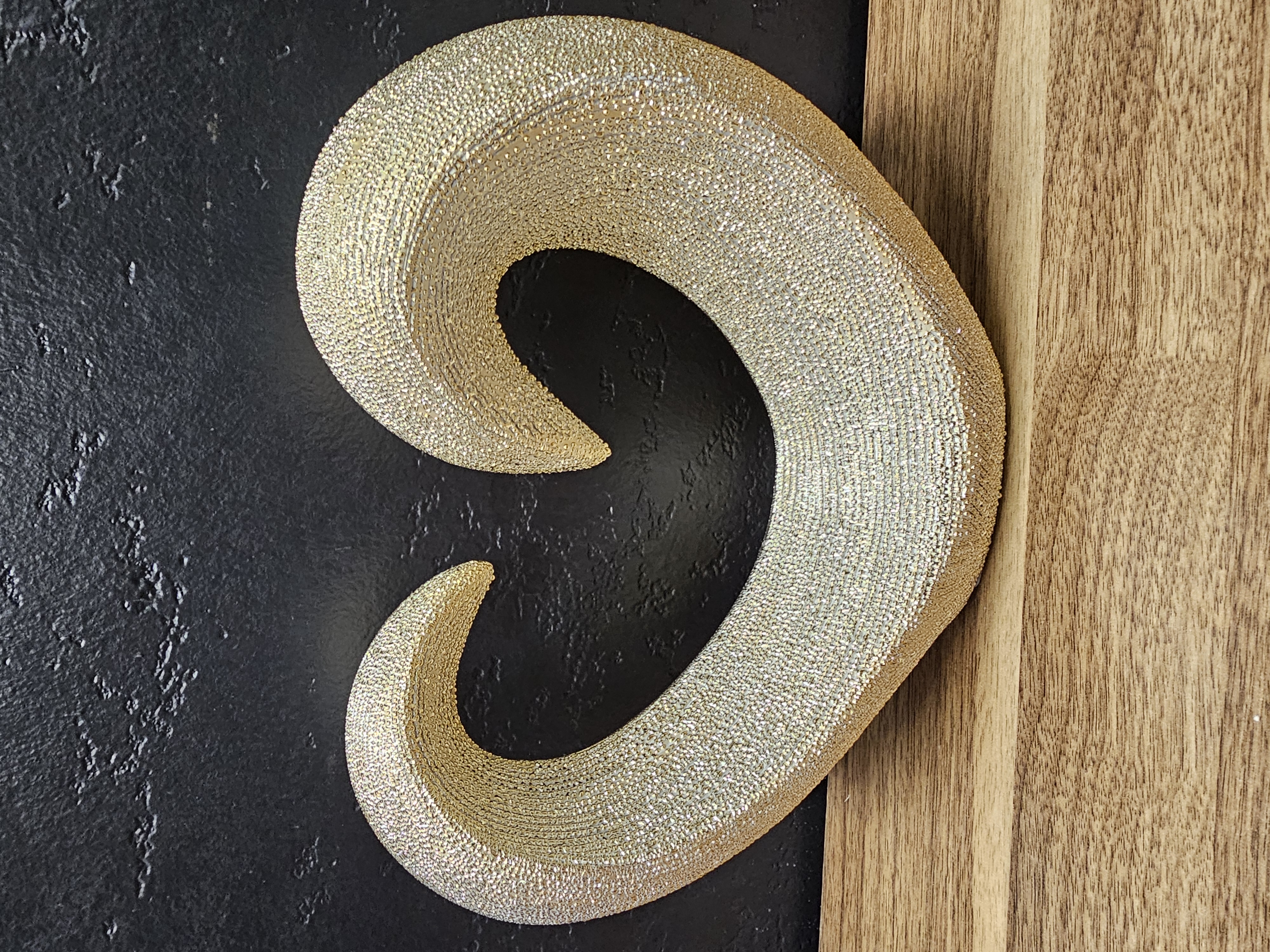 Modern Abstract Gold Sculpture