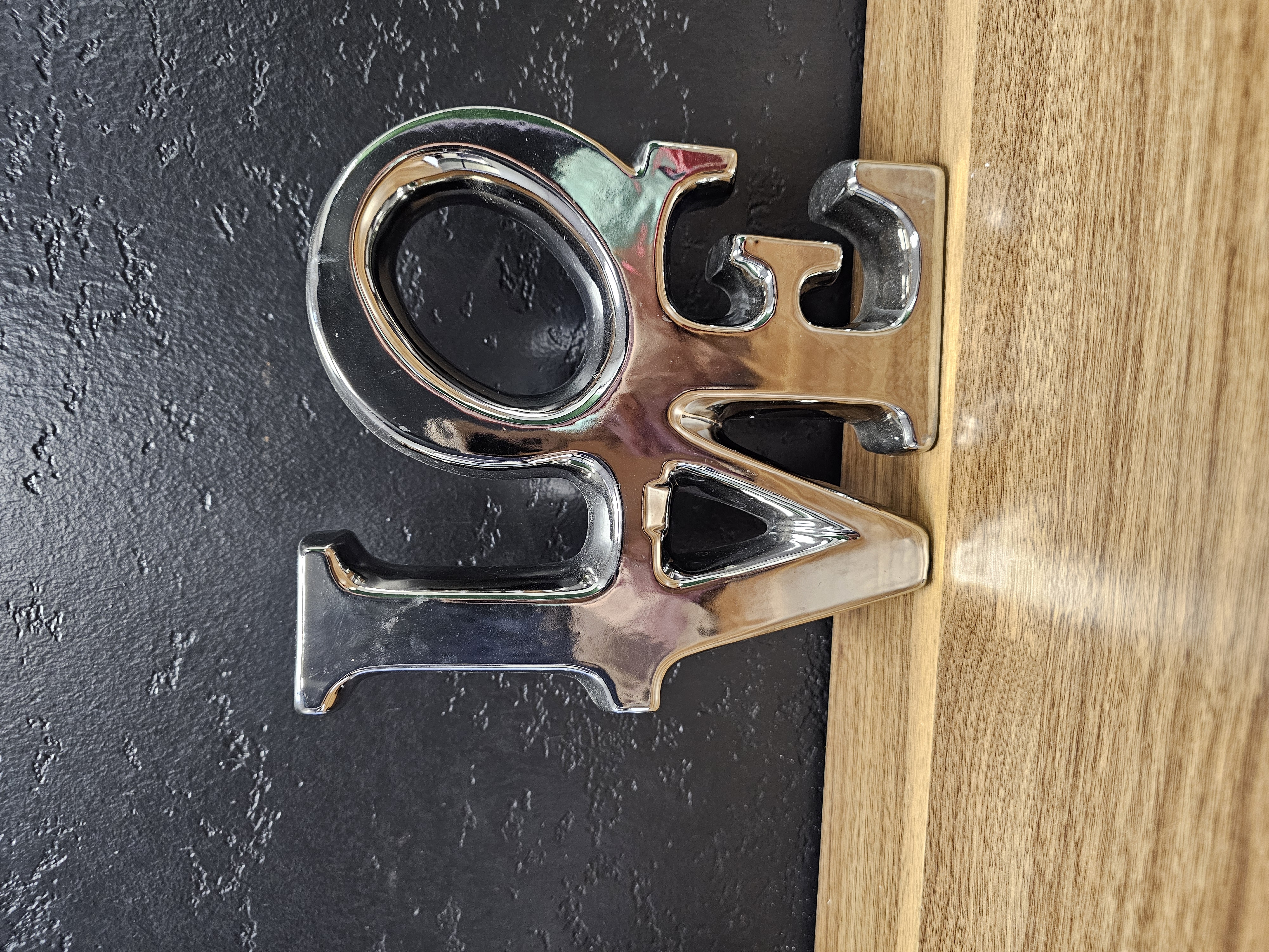 Chrome-Plated 'LOVE' Decorative Sculpture