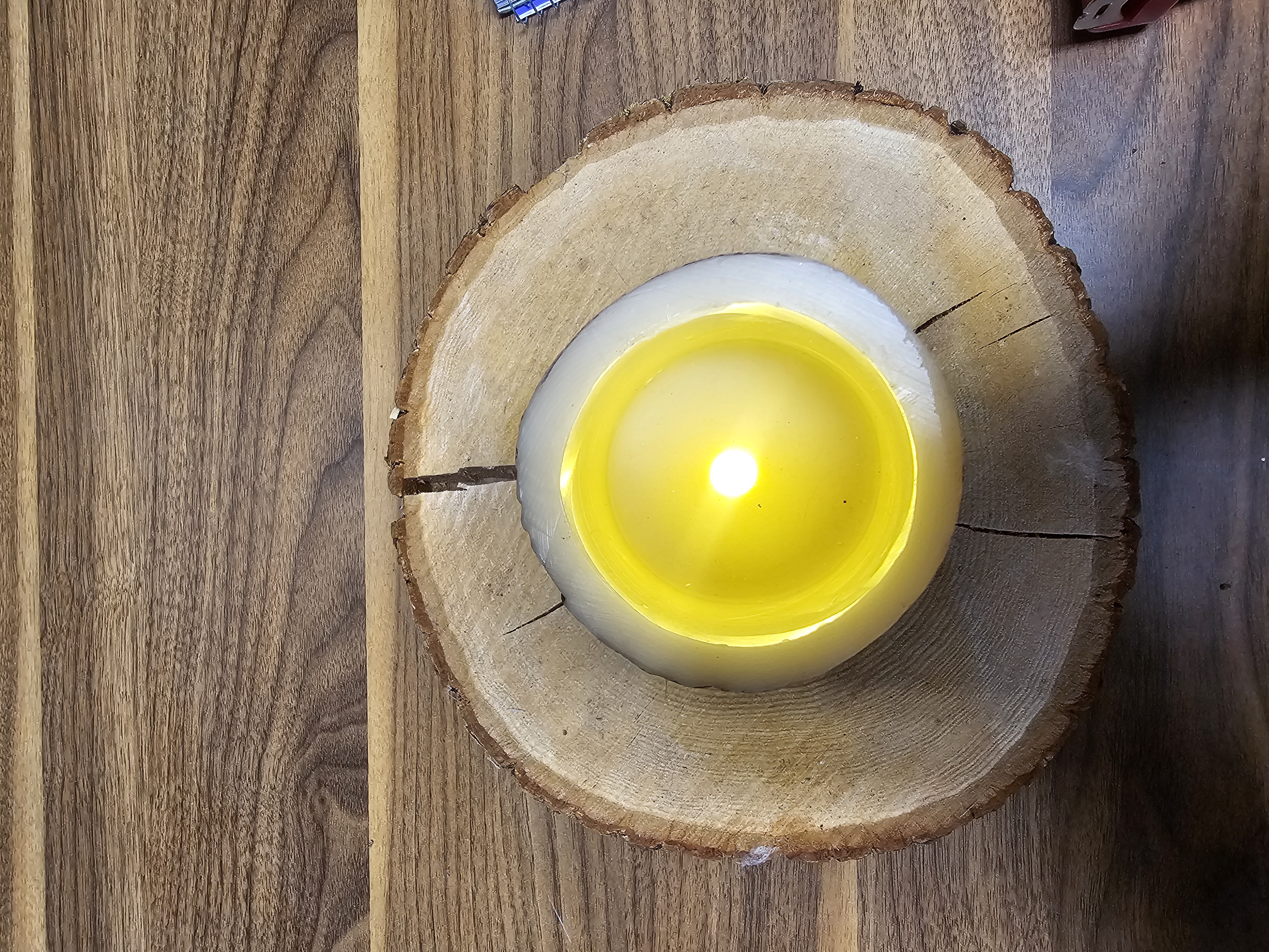 Rustic Birch Log Candle Set
