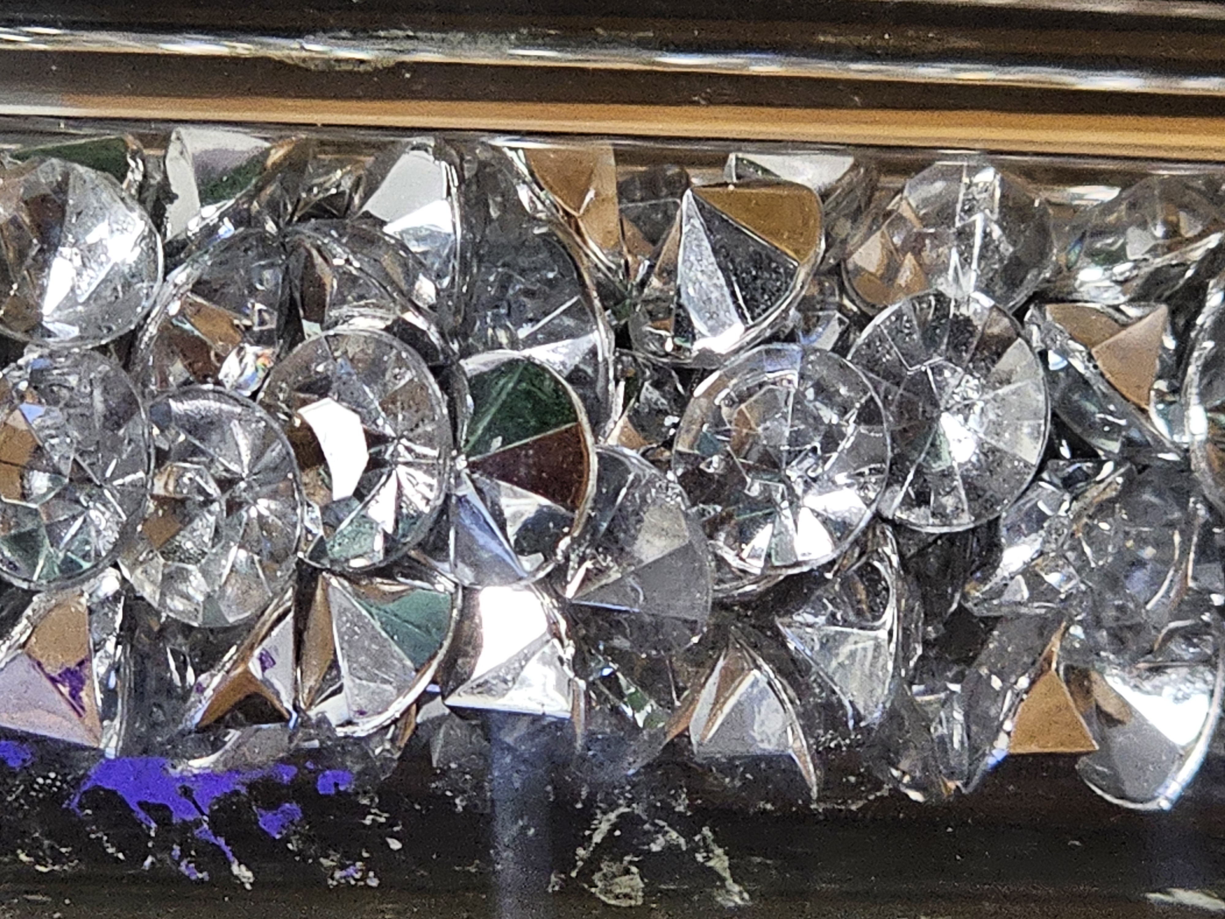Tall Crystal Candle Holder