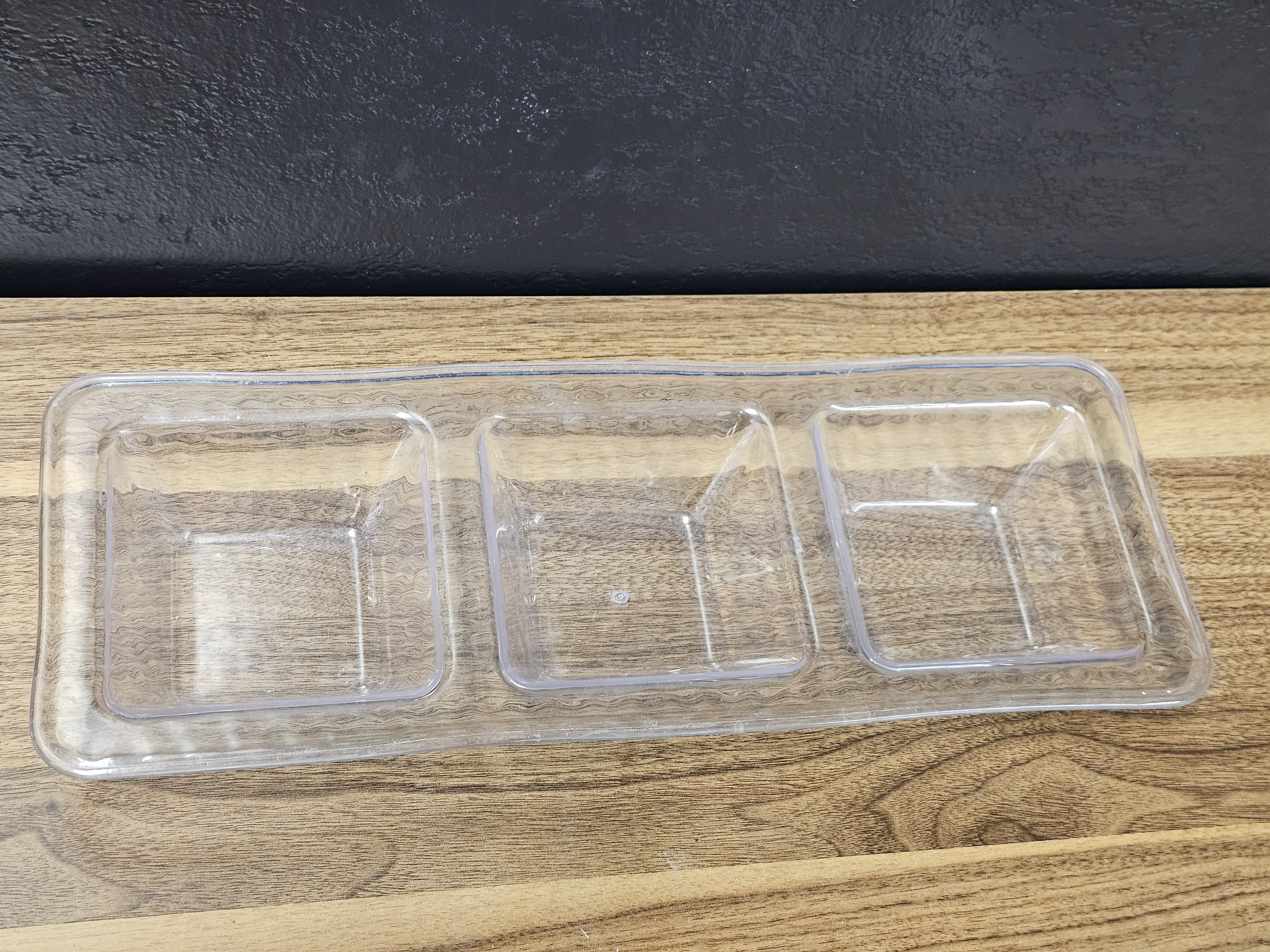 3-Compartment Plastic Tray