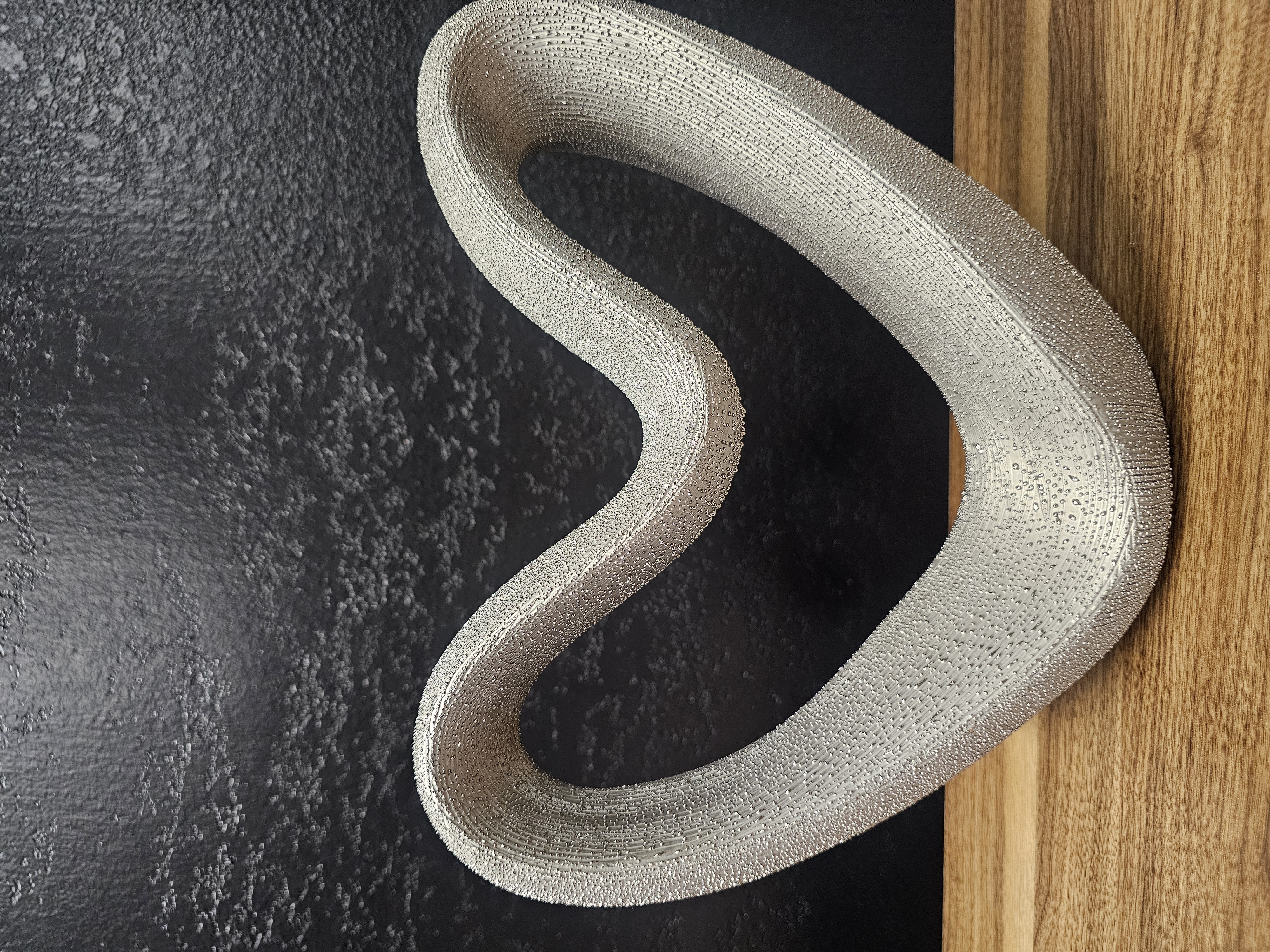 Large Modern Abstract Silver Sculpture