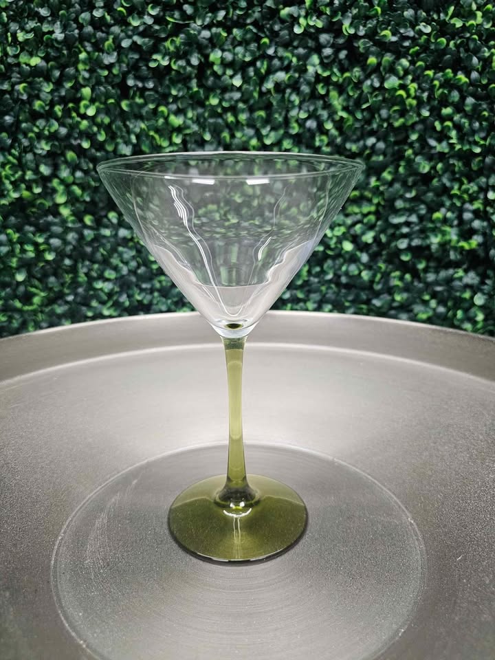 Olive Stem Martini Glasses