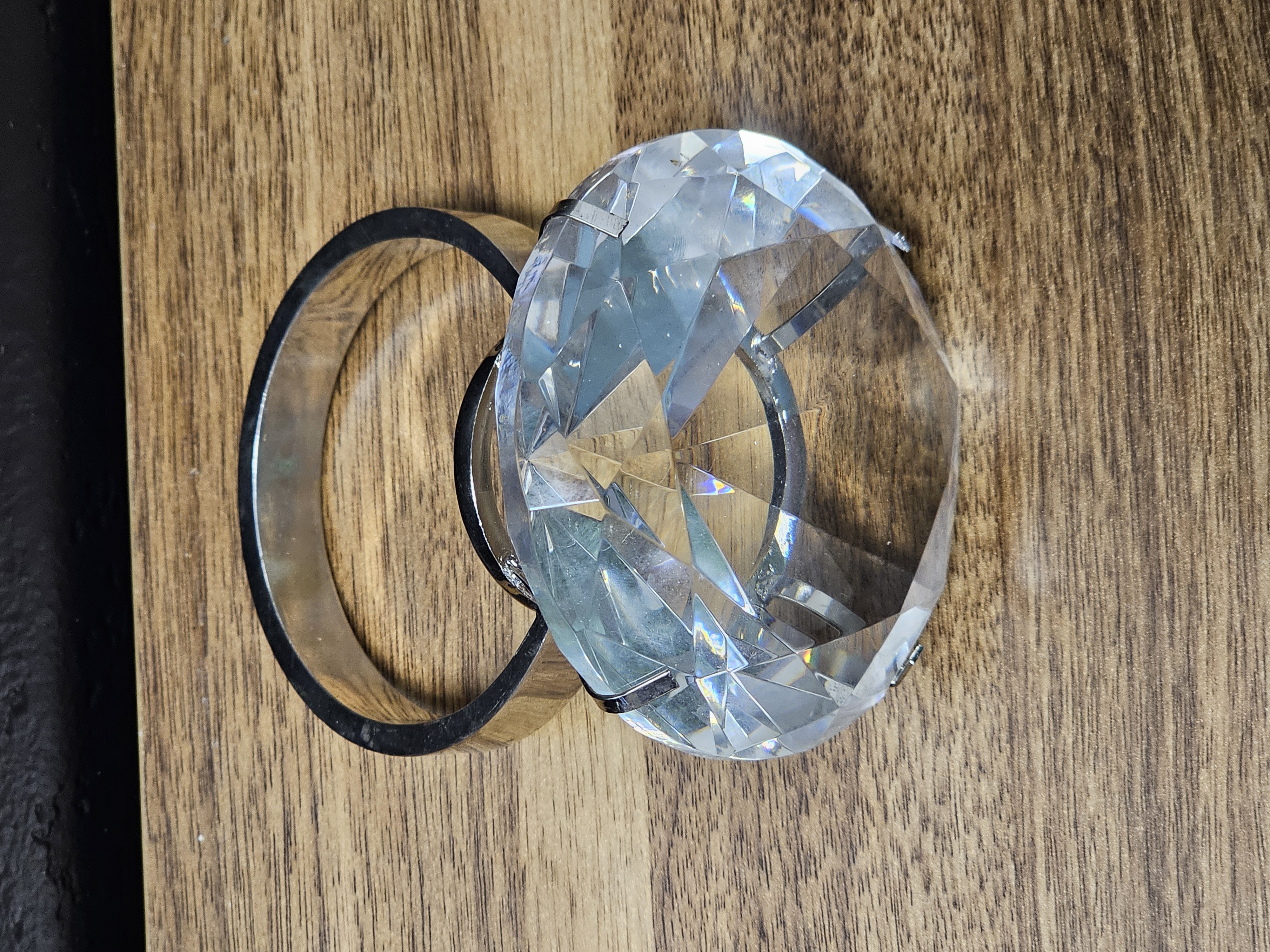Giant Diamond Ring Paperweight
