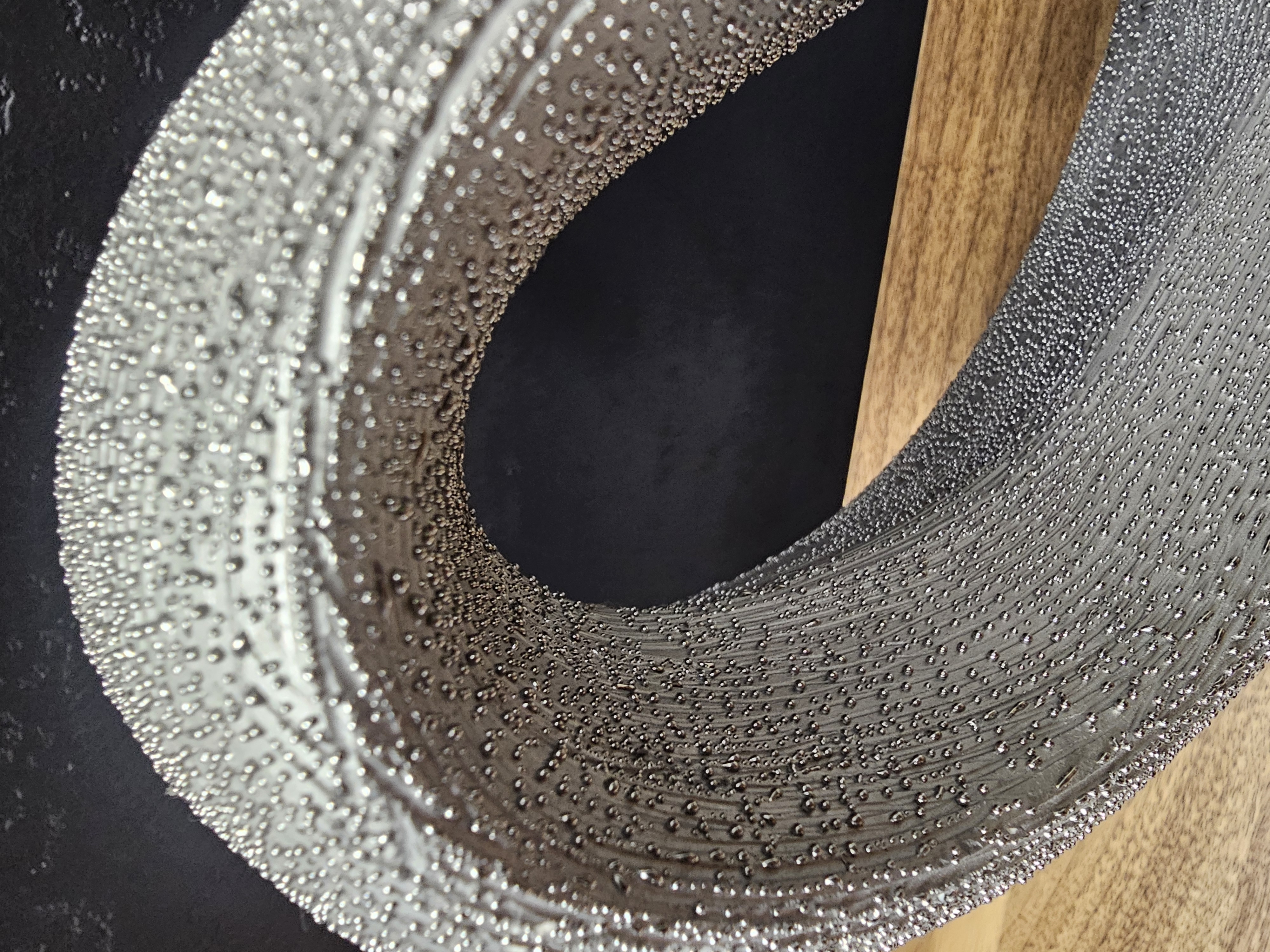 Large Modern Abstract Silver Sculpture