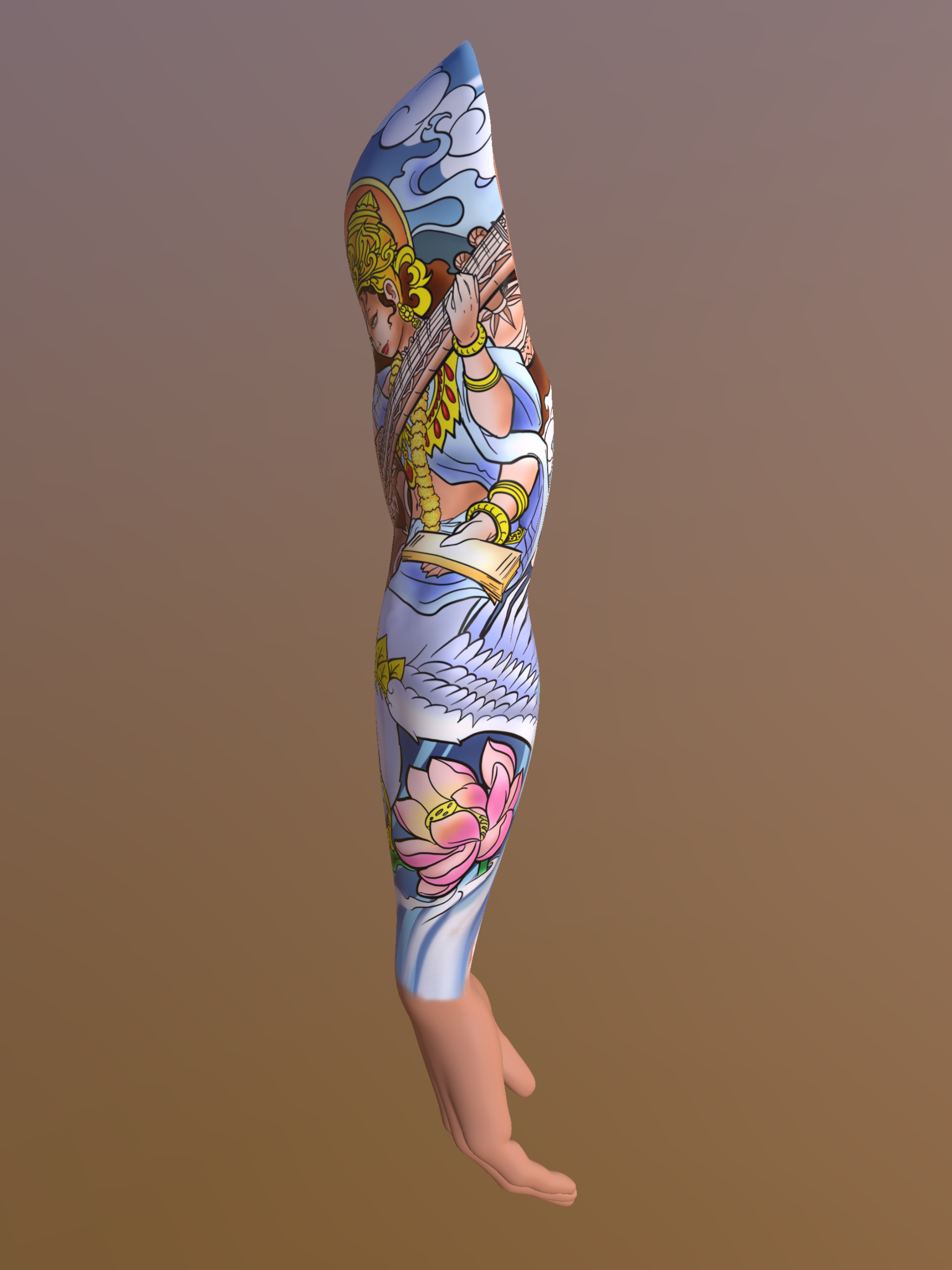 Devi Saraswati - Full Arm Sleeve / Full Back / Torso
