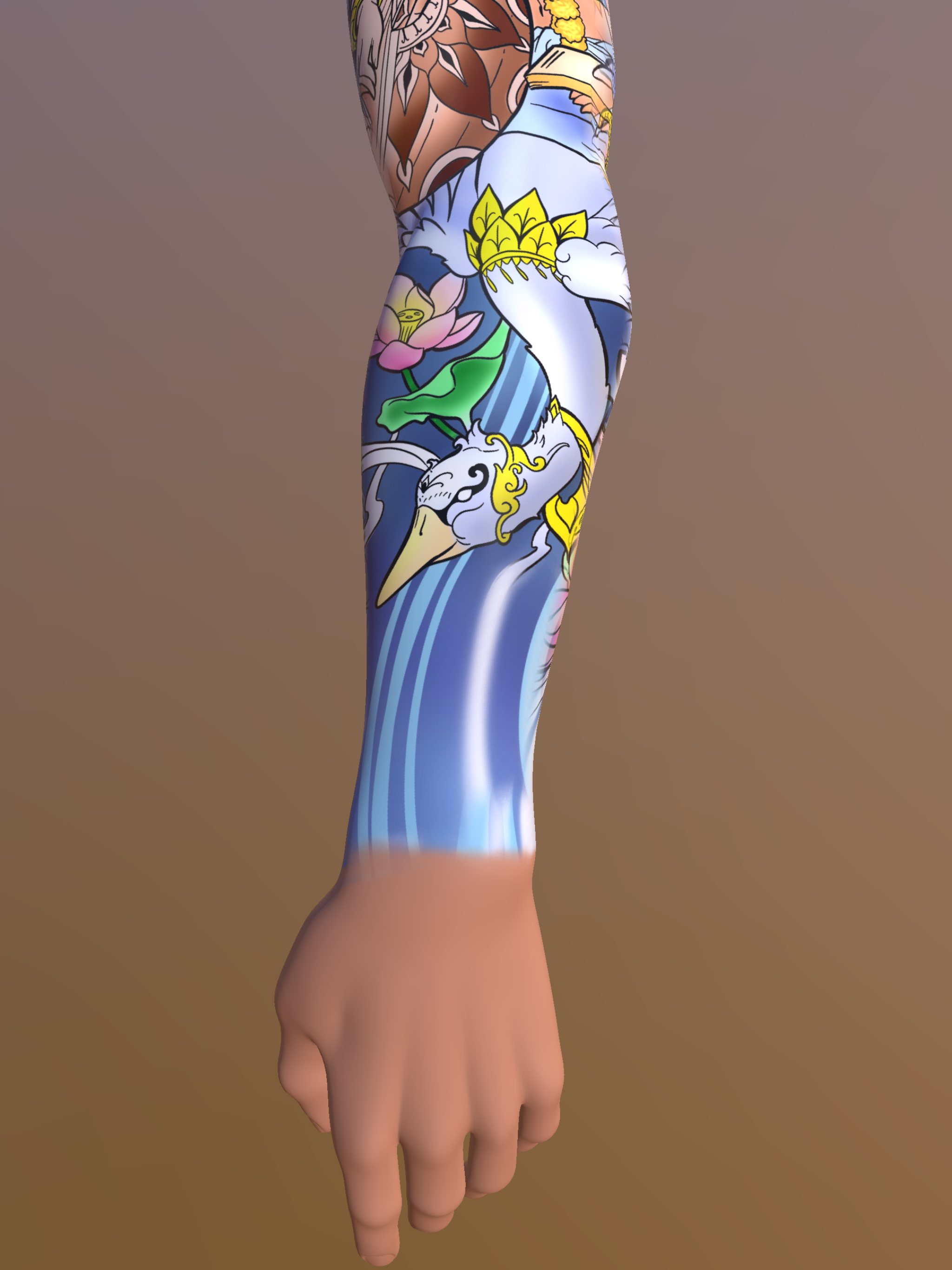 Devi Saraswati - Full Arm Sleeve / Full Back / Torso