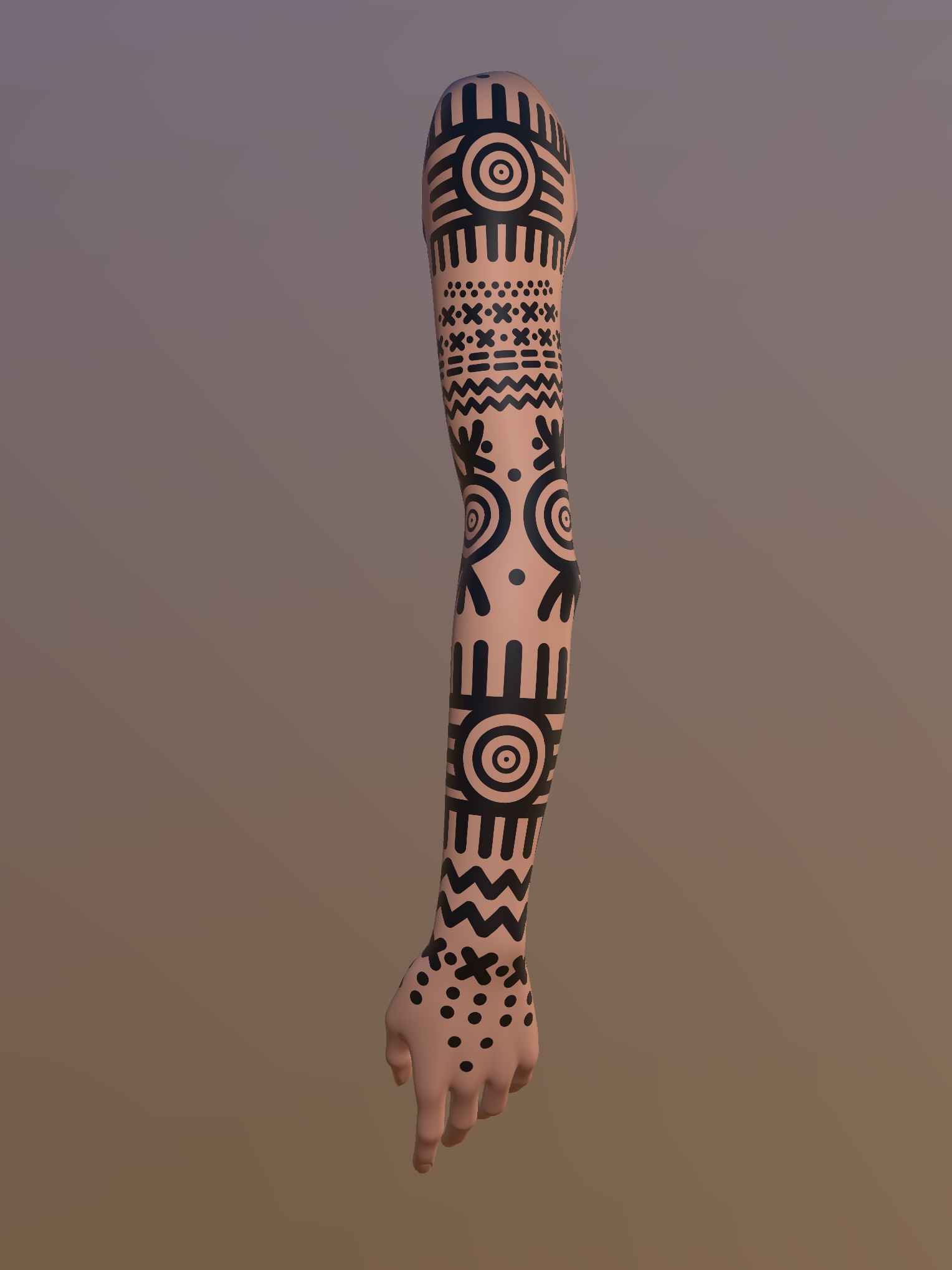 Neo Tribal Godna Full Arm Sleeve Tattoo Design – Ancient Protection, Rhythm & Identity Concept