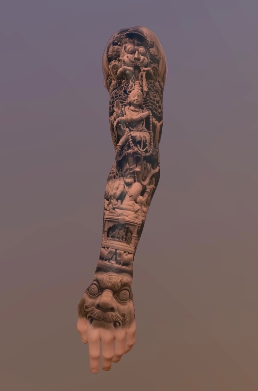 Lord Shiva & Ravana Tattoo Design – Mythological Narrative Sleeve Concept