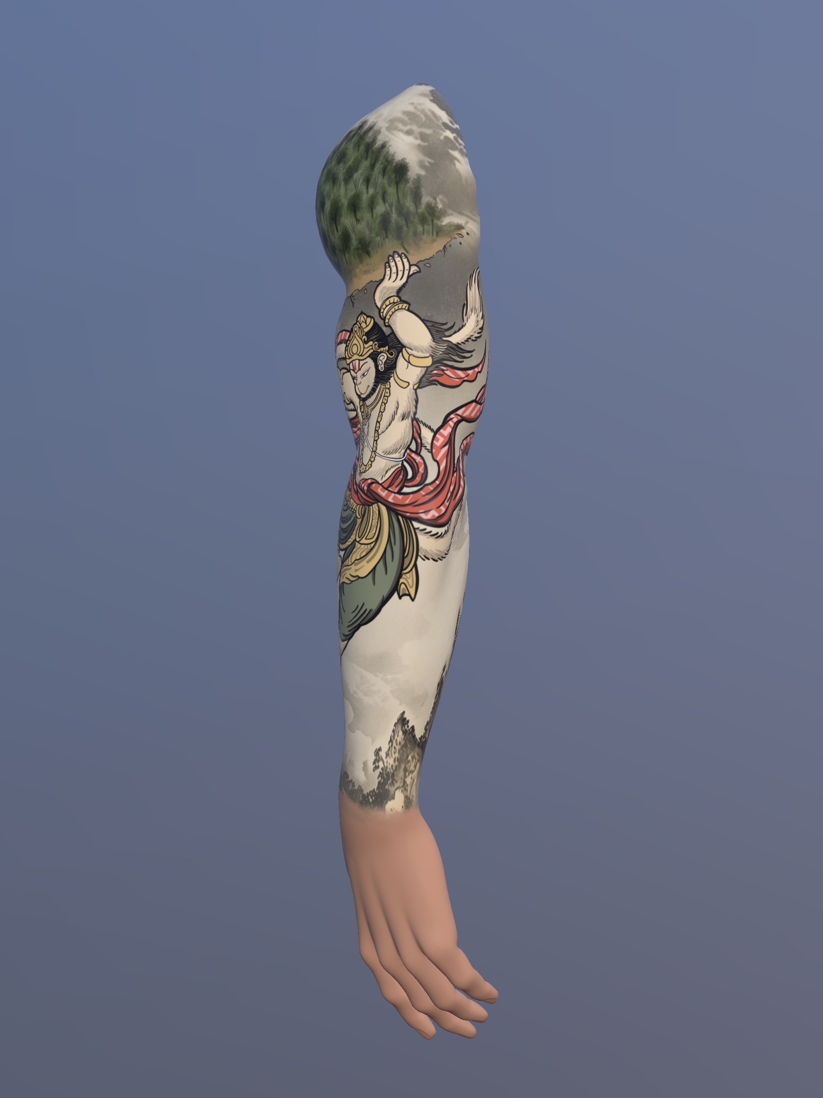 Lord Hanuman Tattoo Design – Strength, Devotion & Protection Concept