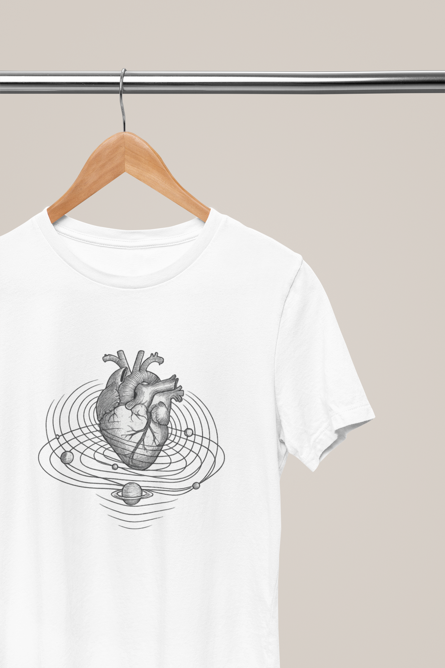 Camiseta Coração Cósmico – Estampa Exclusiva Estrelas Védicas