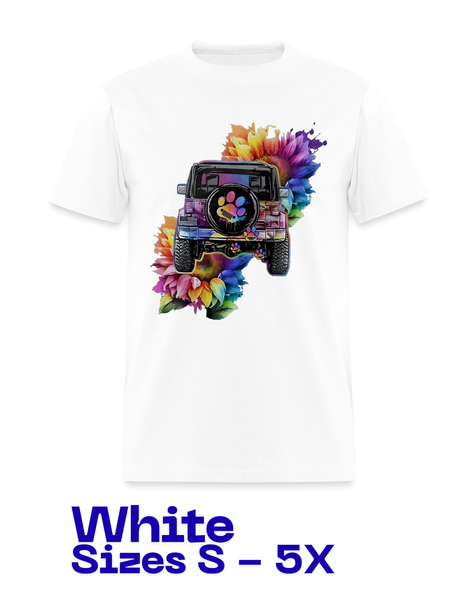 T-Shirt: Jeep Flowers