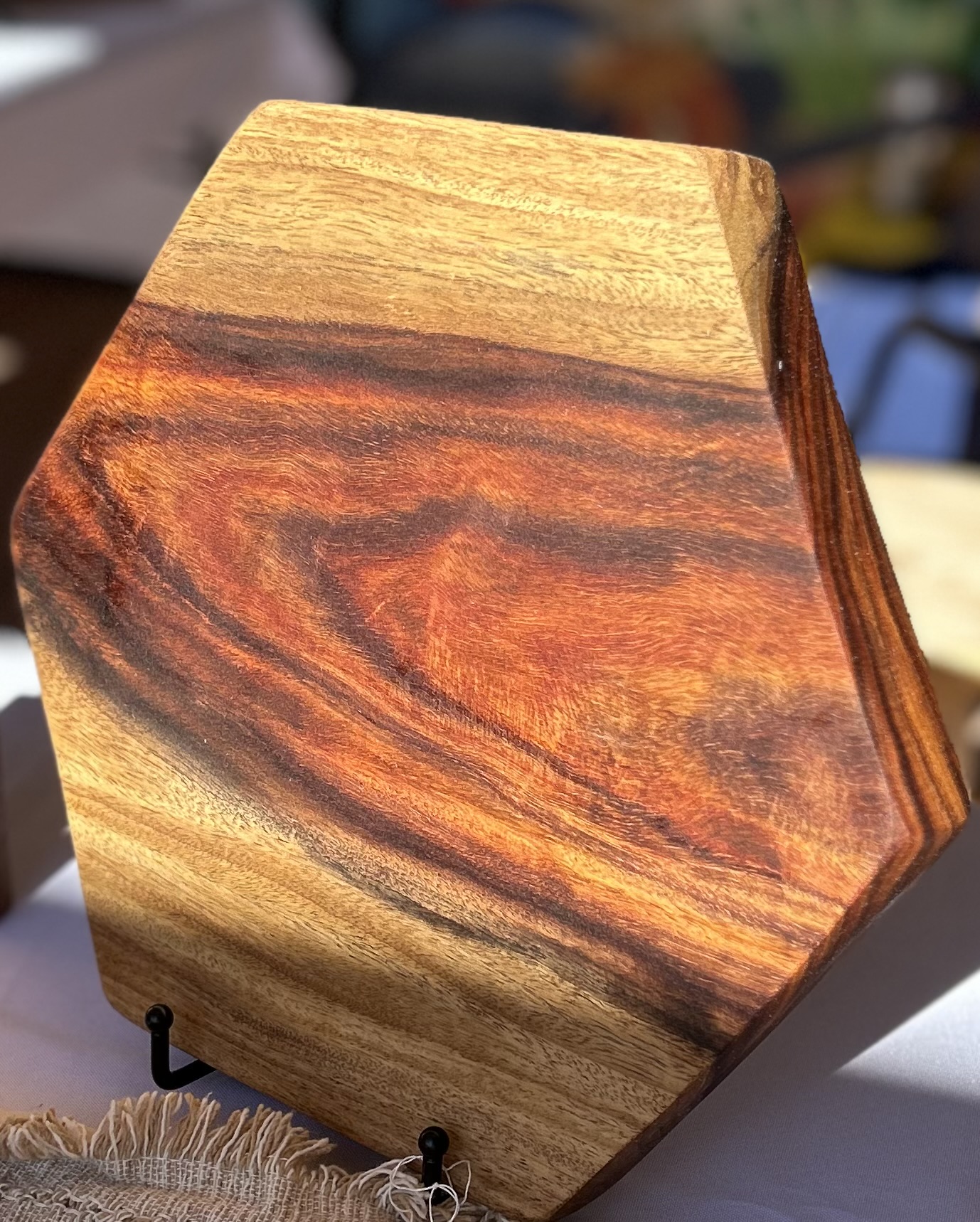 Sissoo Hexagon Cutting Block