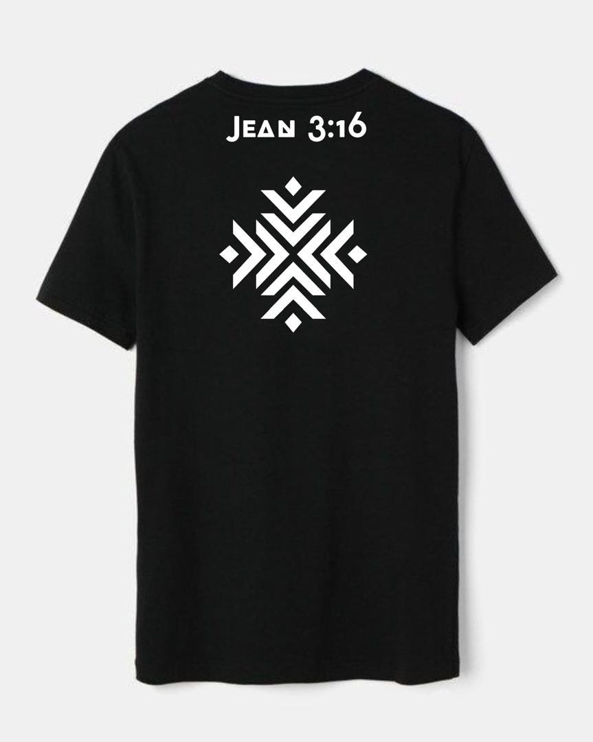 Saved By Jesus - Black T-shirt