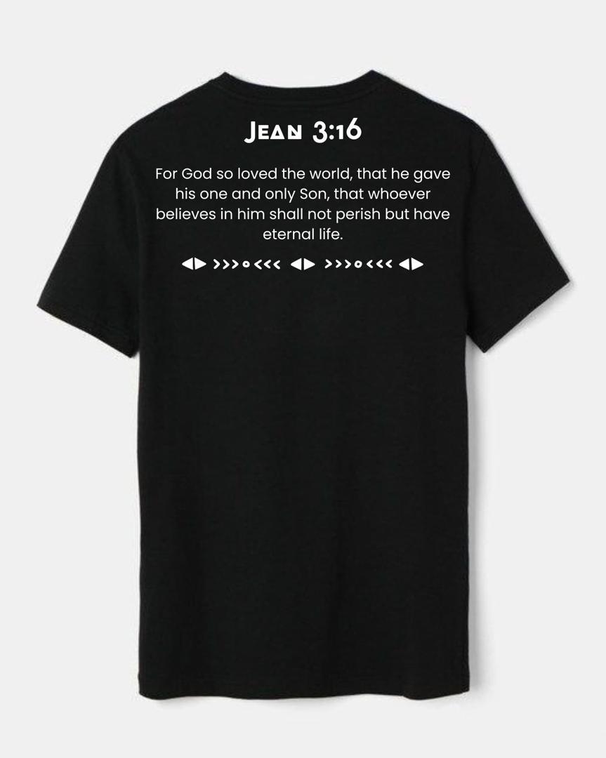 Saved By Jesus - Black T-shirt