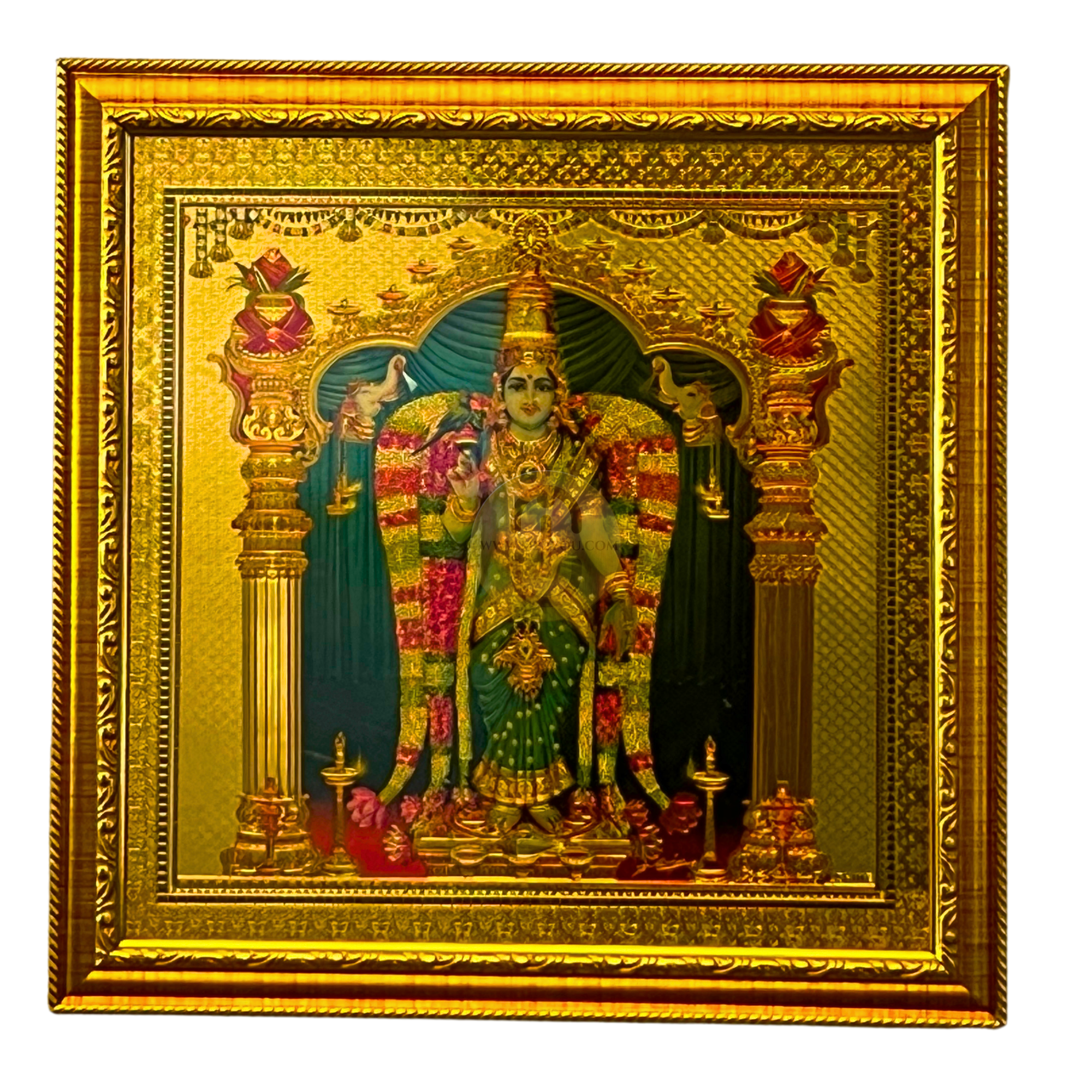 12X12 Goddess Madurai Meenakshi Amman