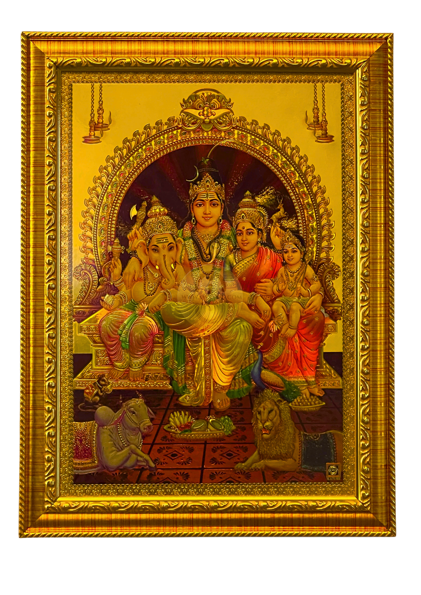 A48X11 Lord Shiva & Goddess Parvati with Family