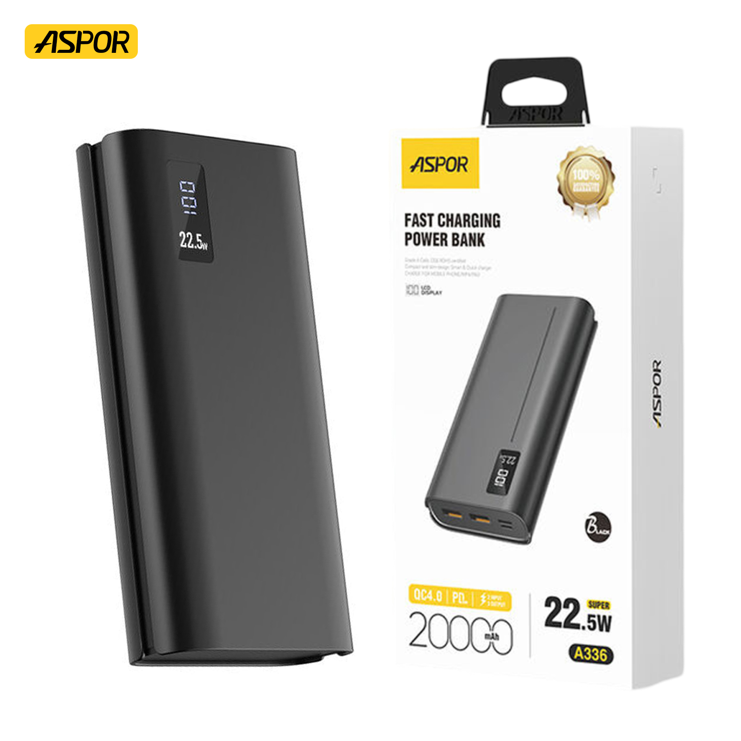 ASPOR Fast Charging Power Bank 20000mAh