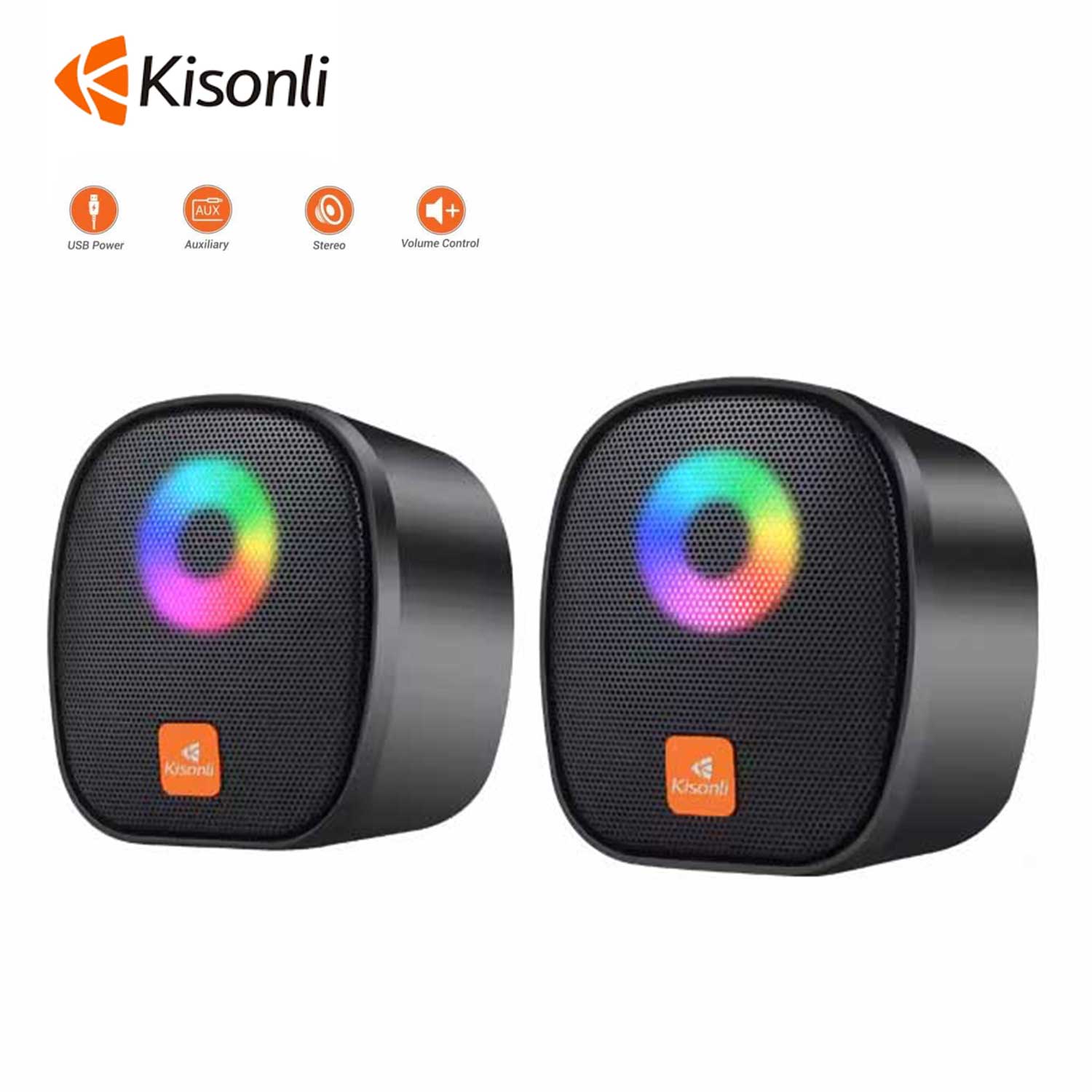 Kisonli Rainbow Mini USB Speakers