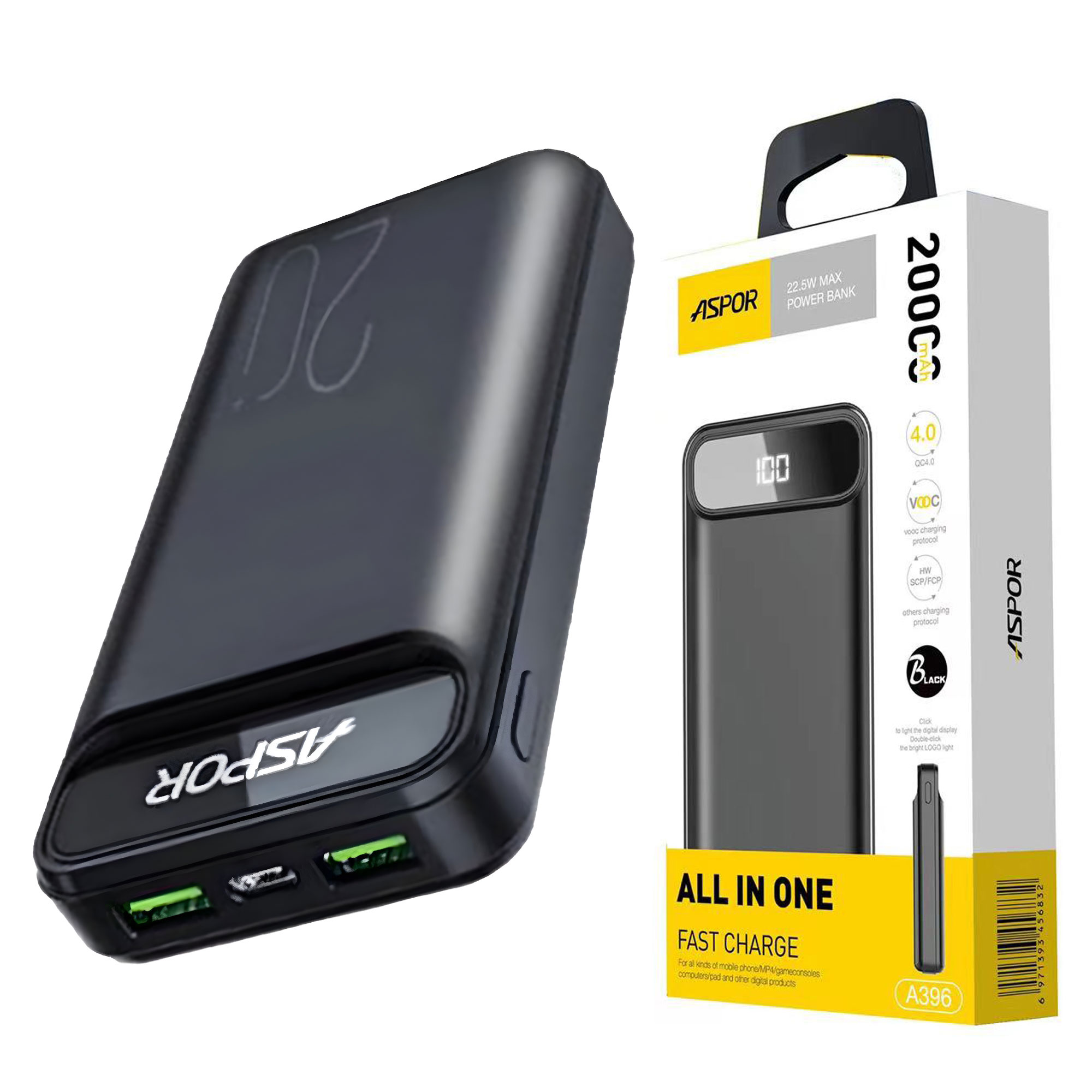 Aspor 20000mAh Power Bank