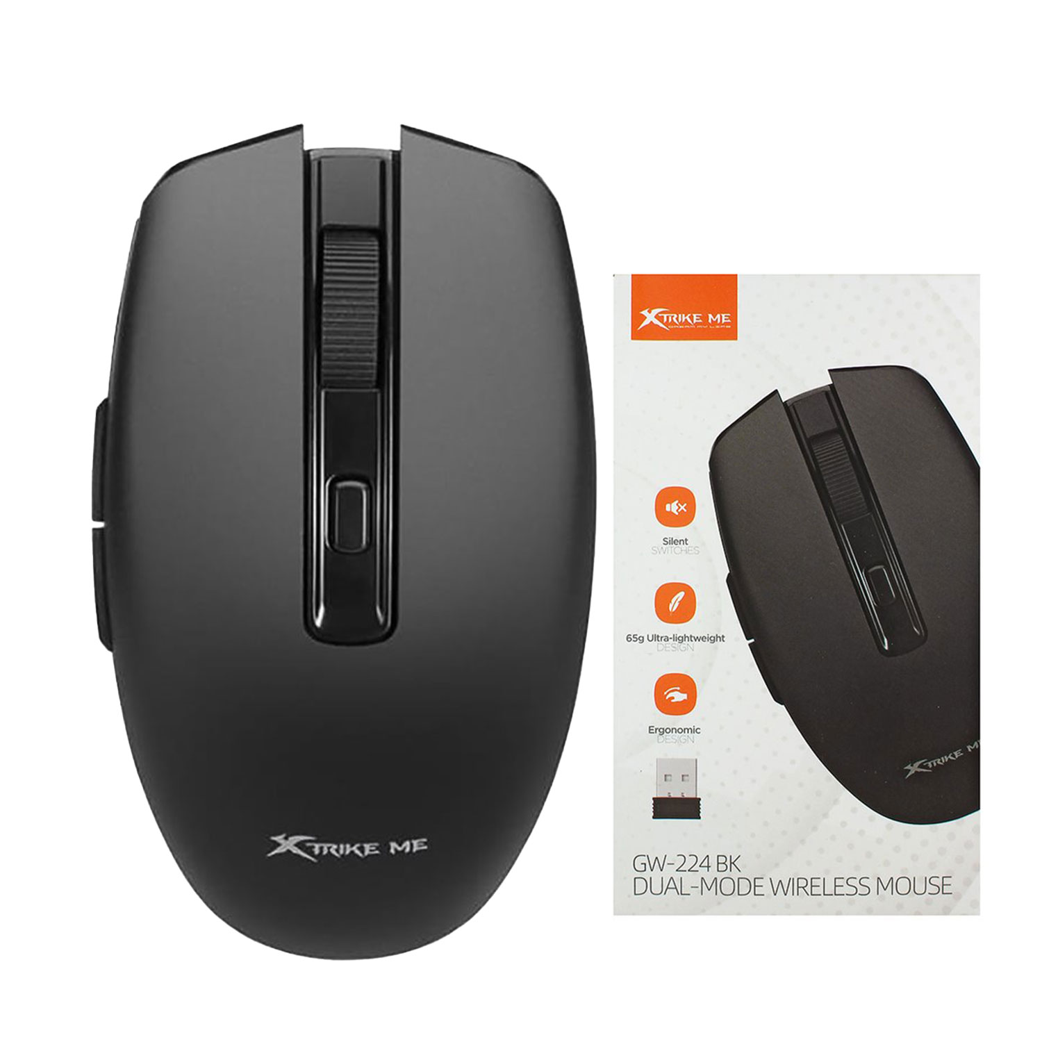 Xtrike Me GW-224BK Dual-Mode Wireless Mouse