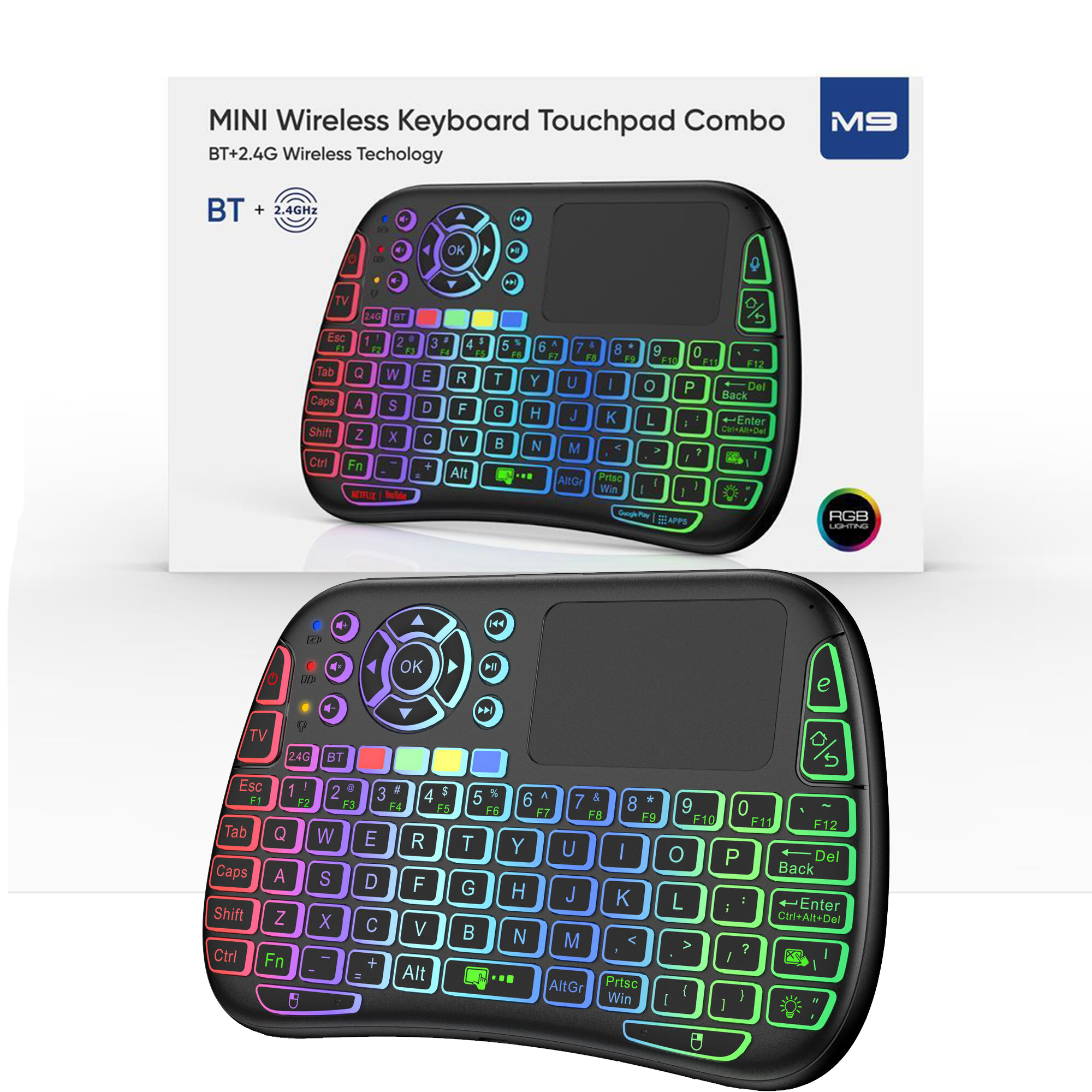 Mini Wireless Keyboard Touchpad Combo