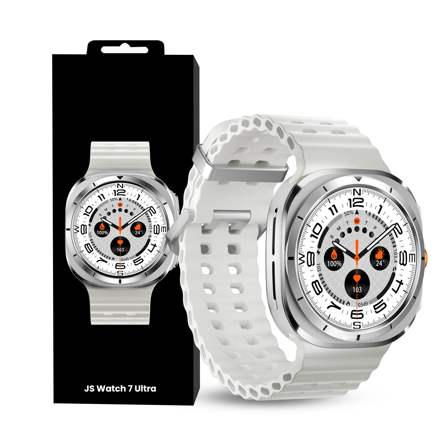 JS WATCH7 ULTRA 1.43 AMOLED DISPLAY WATERPROOF IP68 SMART WATCH WITH FITCLOUDPRO APP BLACK