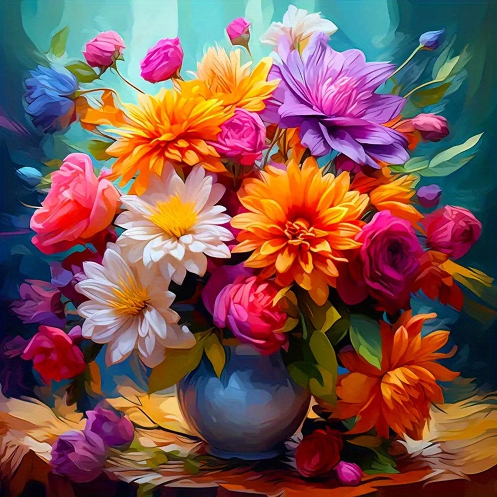 Deimantinė mozaika „Spalvų puokštė“