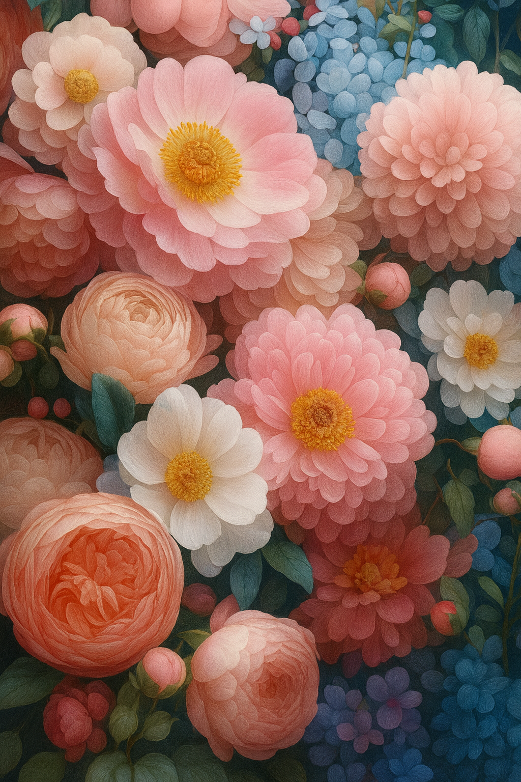 Tapyba pagal skaičius "Romantiškos gėlės" 