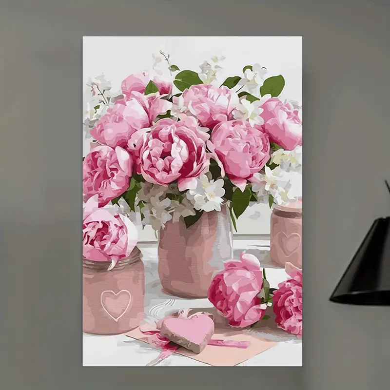 Tapyba pagal skaičius "Pionų švelnumas" 