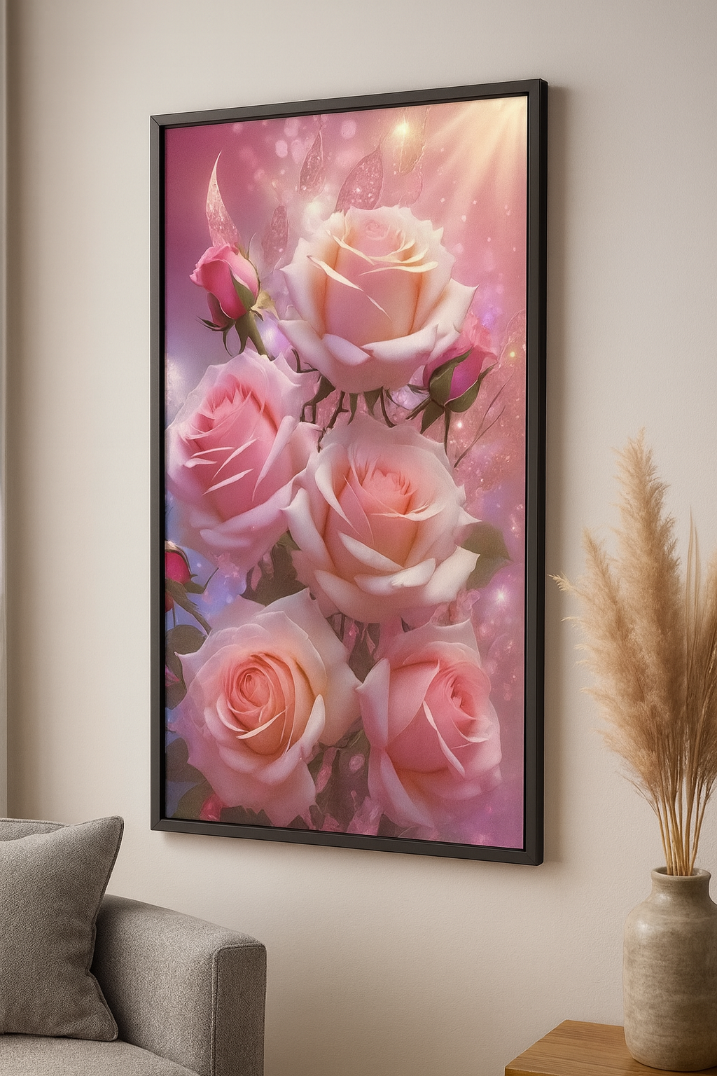 Deimantinė mozaika „Rožių švytėjimas“