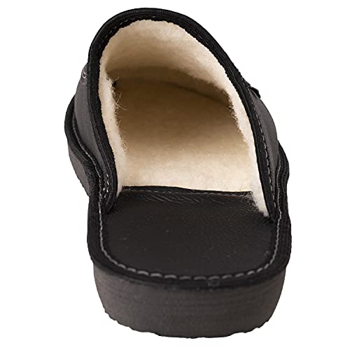 Vyriškos odinės šlepetės "Bosaco" su vilna viduje