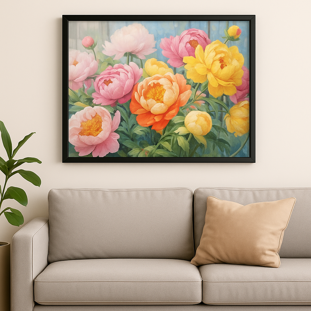 Tapyba pagal skaičius „Spalvingi bijūnai“