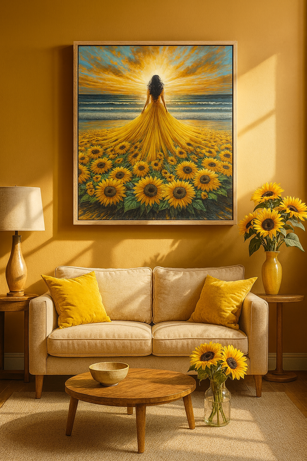 Tapyba pagal skaičius „Saulėgrąžų karalienė“