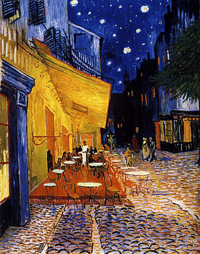 Tapyba pagal skaičius "Kavinė naktį" 